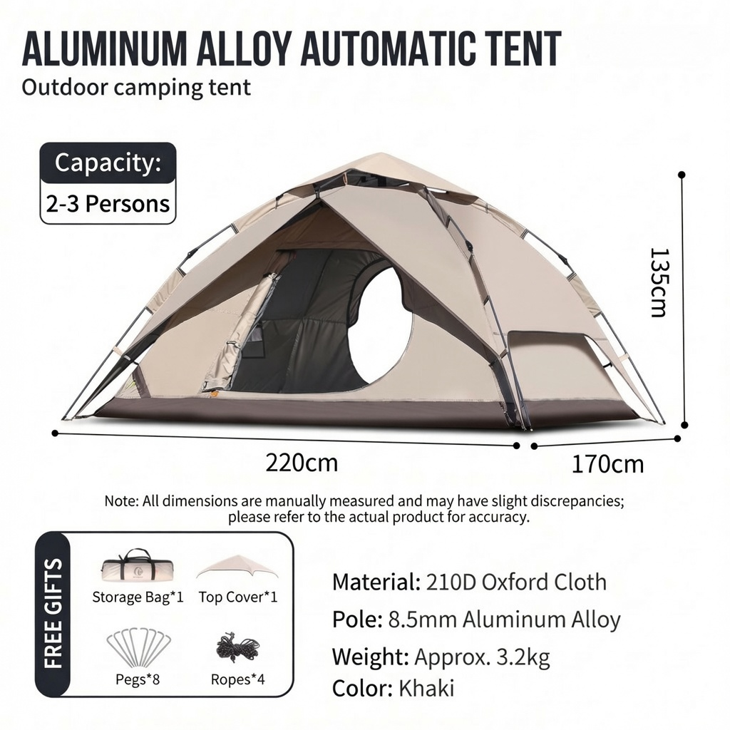 Fully Automatic Double-layer Quick-opening And Folding Portable Camping Tent