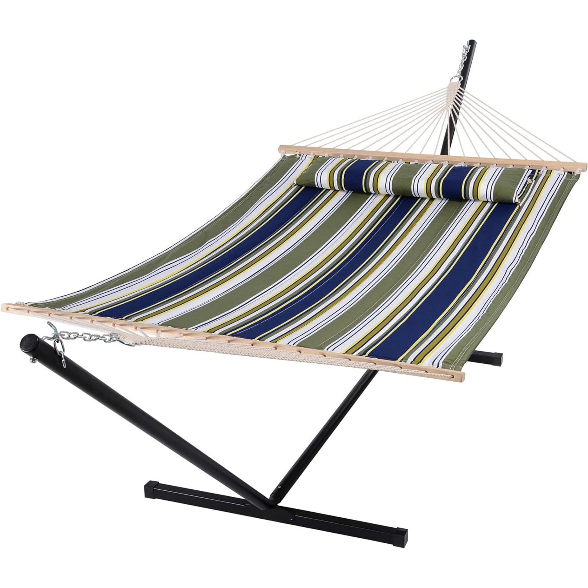 Boho Macrame Hammock with Wooden Spreader Bars