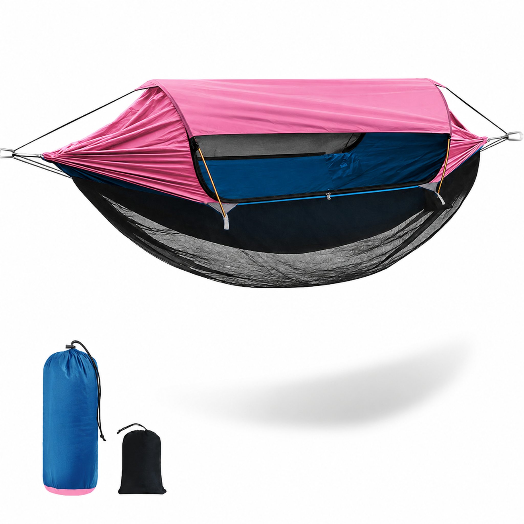 Outdoor Double Hammock with Mosquito Net – 360° Bug Protection, Sunshade, Anti-Roll for Camping & Park