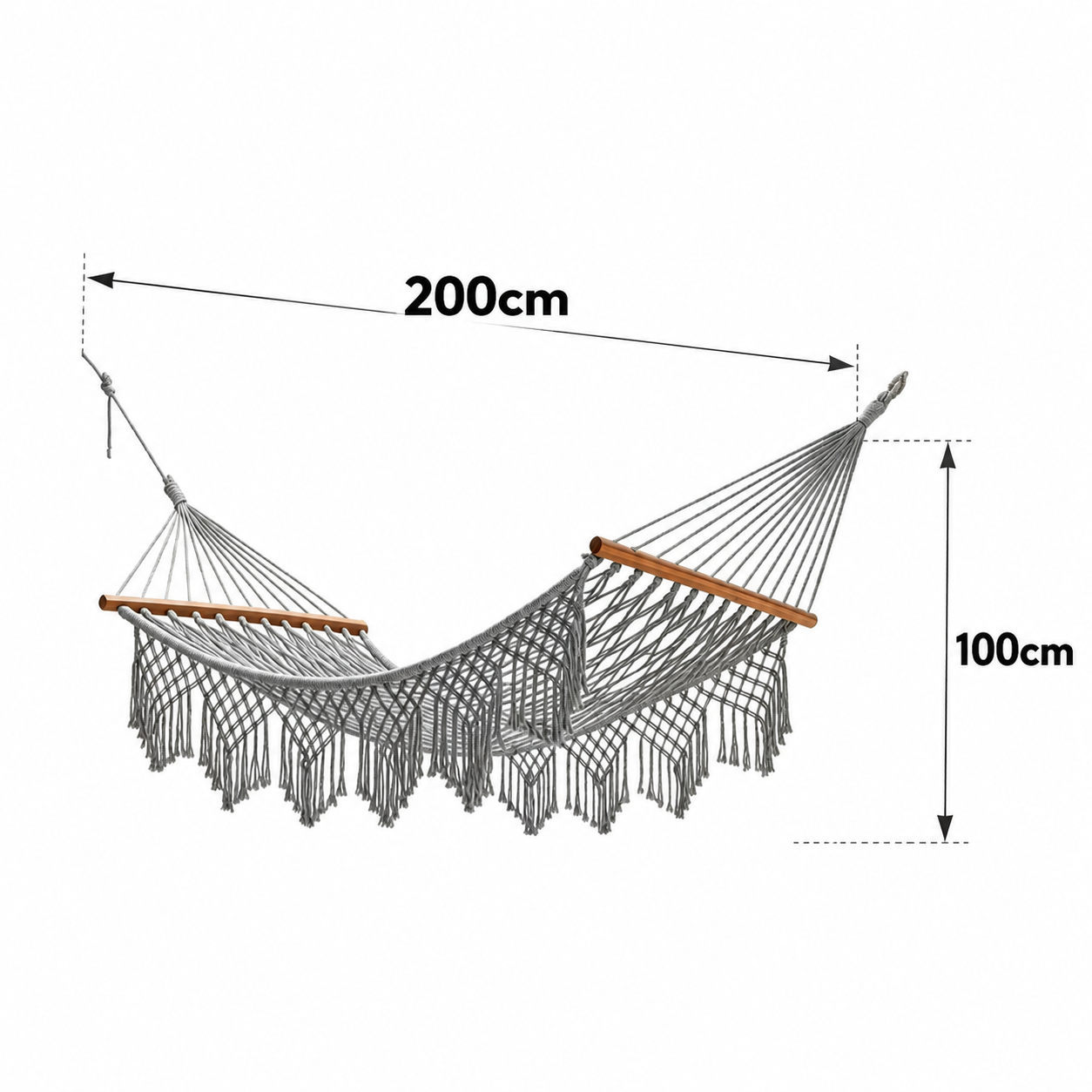 Tassel Mesh Hammock Beach Outdoor Swing -H37