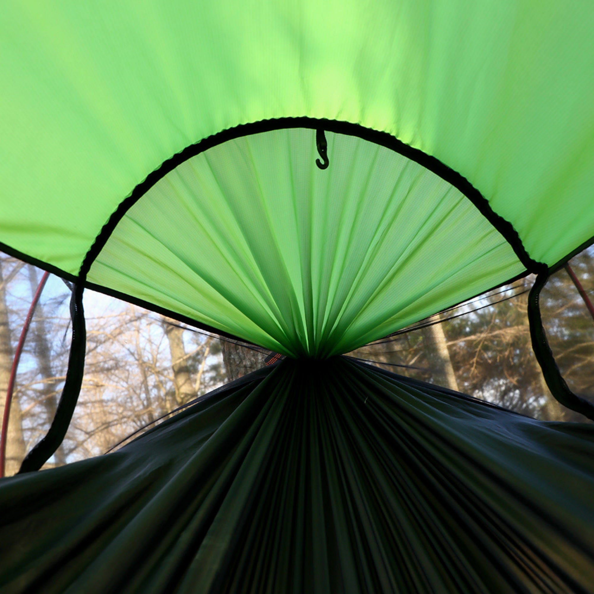 2-in-1 Camping Hammock Tent with Mosquito Net & Rainfly