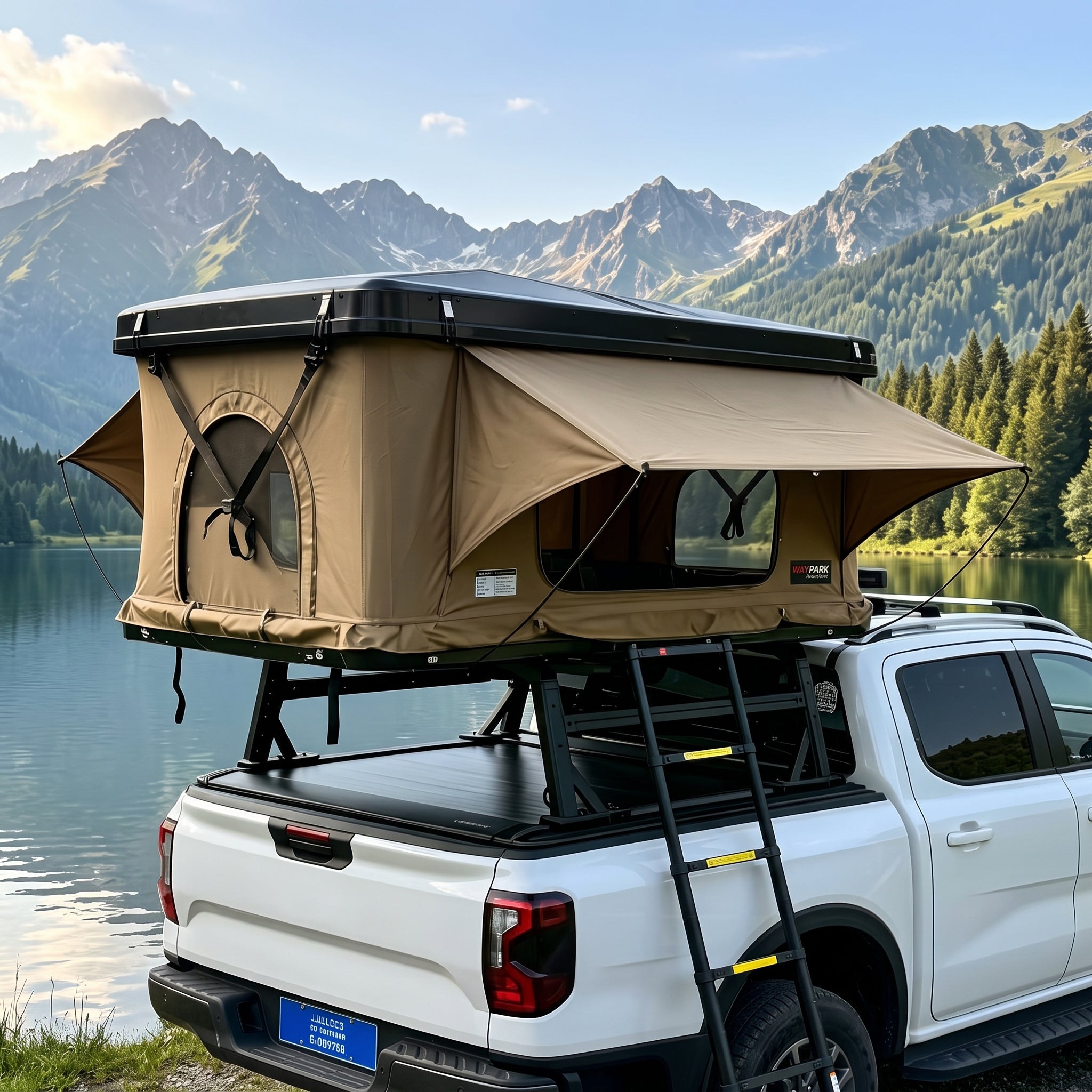 Quick Open Hardshell Roof Top Tent 3 Person Capacity for SUV Truck Jeep