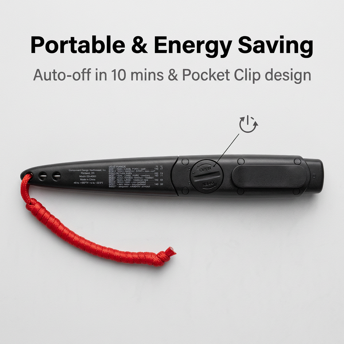 Digital Probe Thermometer, Kitchen Food Thermometer for Coffee, Steak, High-Temp Resistant - T15