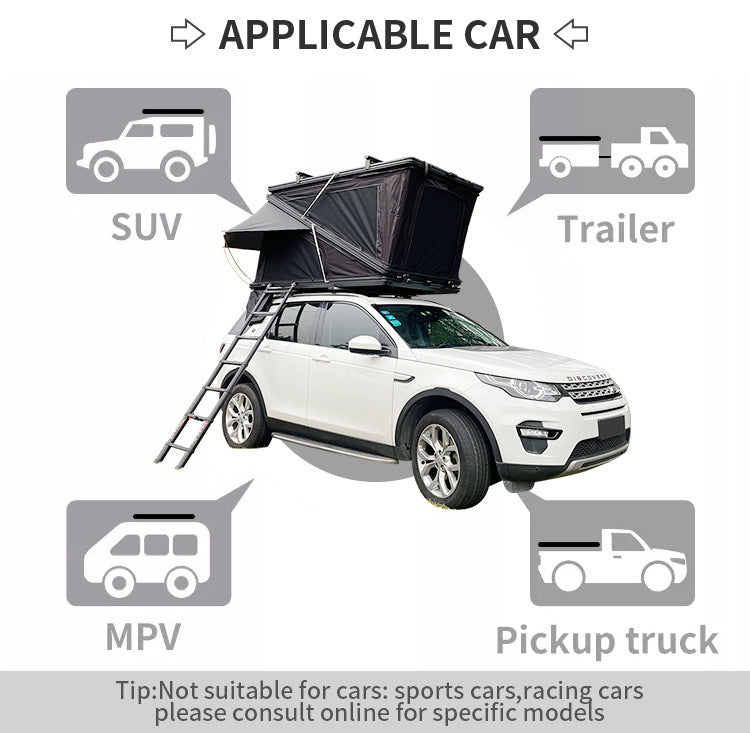 Hard-Shell Rooftop Tent Dual Hydraulic Telescopic System 3-4 Person Capacity