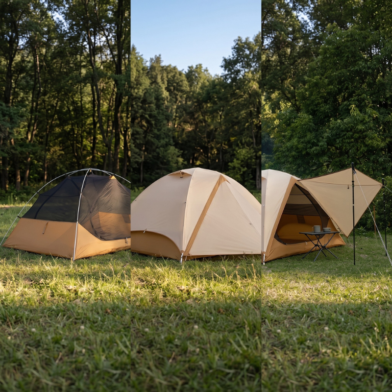 Professional Rainproof & Windproof Camping Tent with 7-Series Aviation Aluminum Poles for Outdoor Hiking