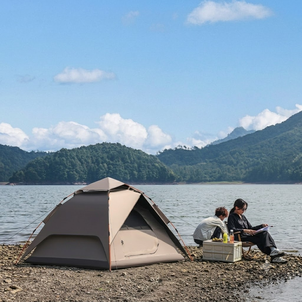 Double-layer Quick-opening Automatic Portable Camping Tent