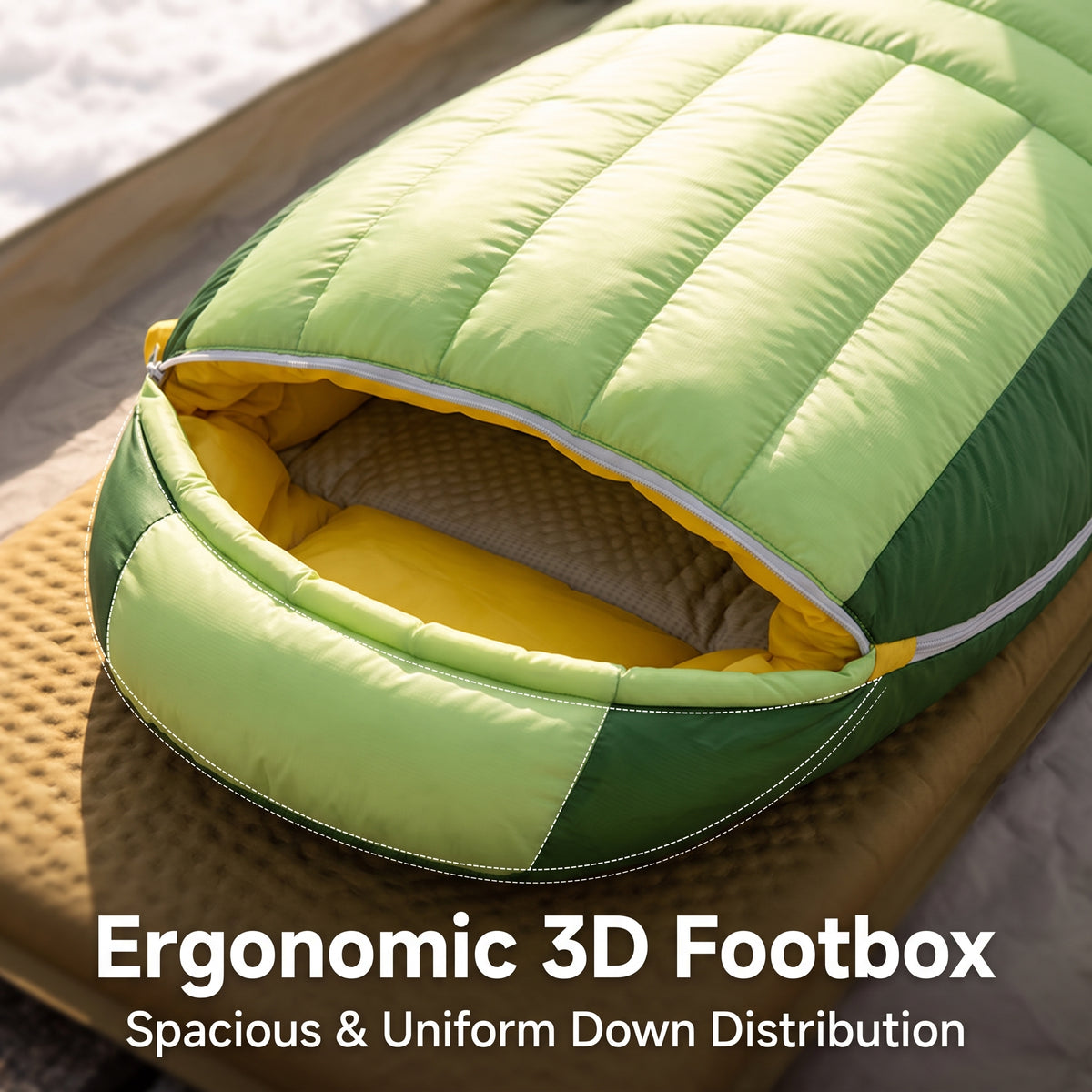 30D Nylon Down Sleeping Bag for Winter Camping & Travel -S15