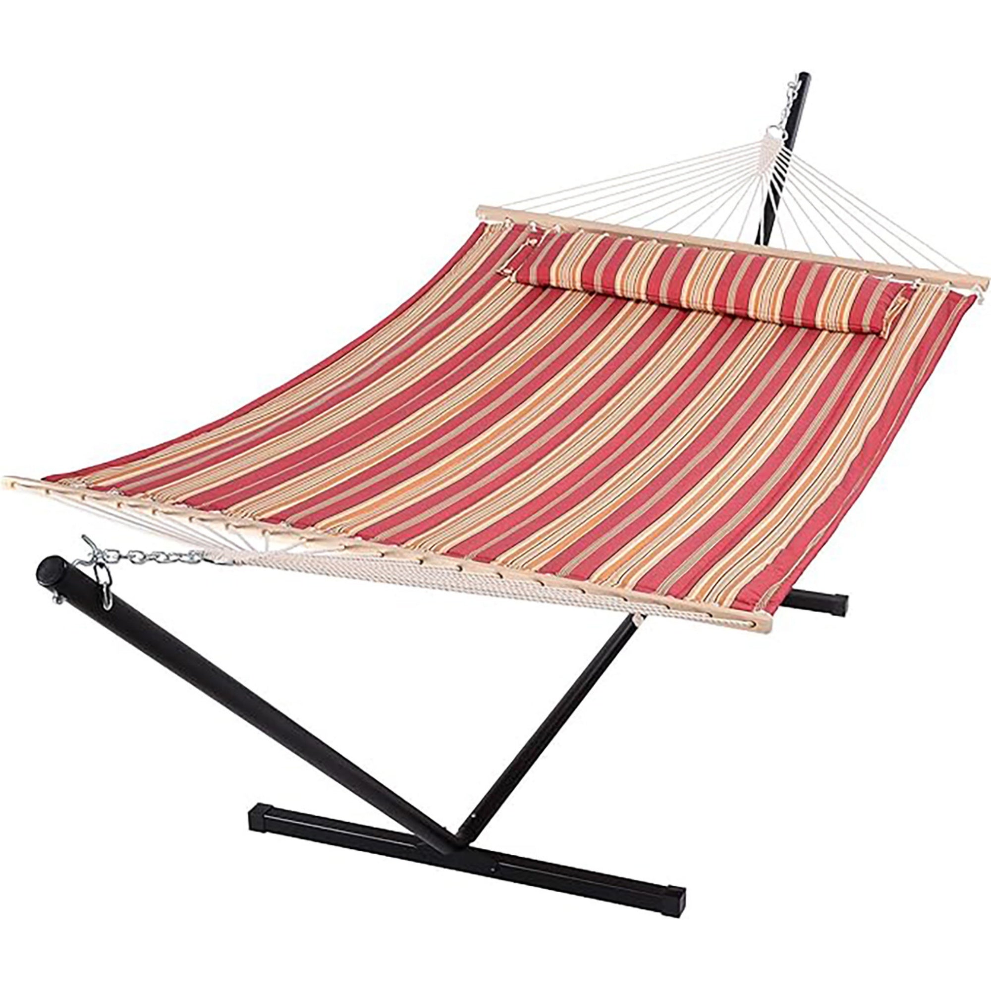 Boho Macrame Hammock with Wooden Spreader Bars