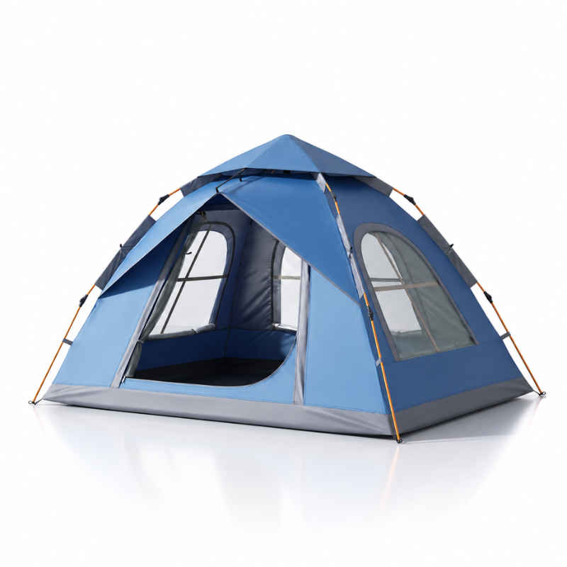 Portable & Foldable Outdoor Tent - UV Protection Silver Coating, Large Family Space