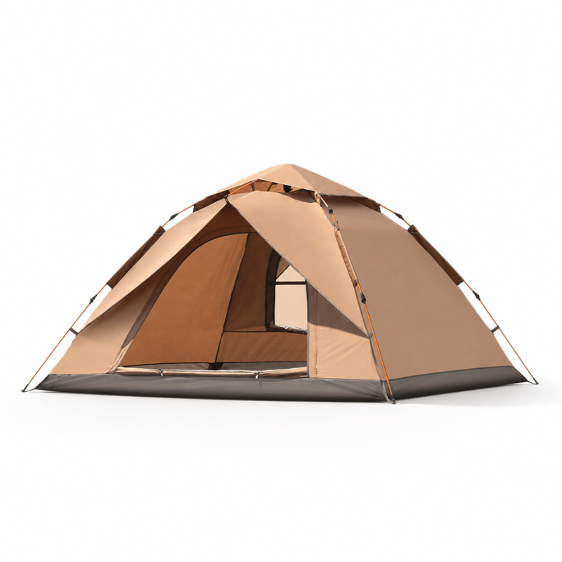 Automatic Pop-Up Camping Tent for 3-4 People - UPF 50+ UV Protection Silver Coating