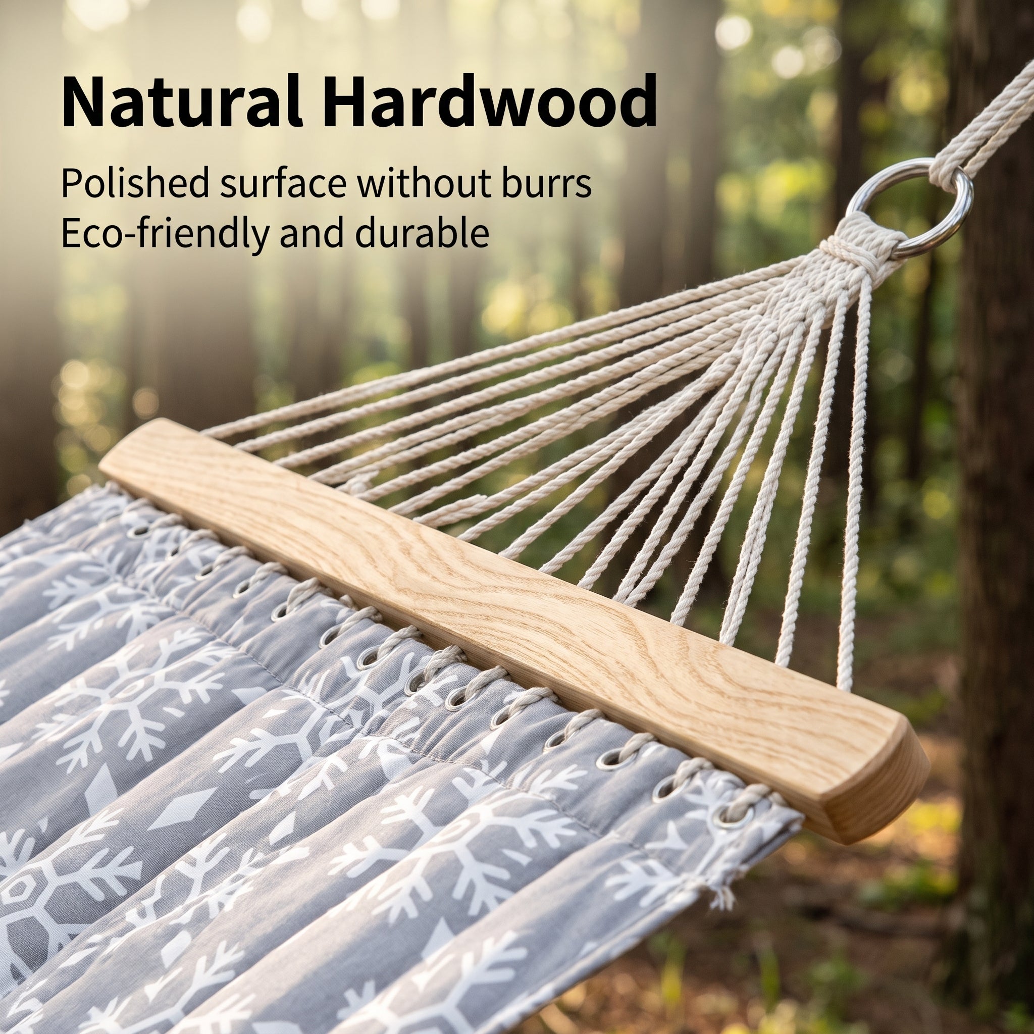 Extra Wide Double Quilted Hammock - Heavy Duty Outdoor Hammock for Two