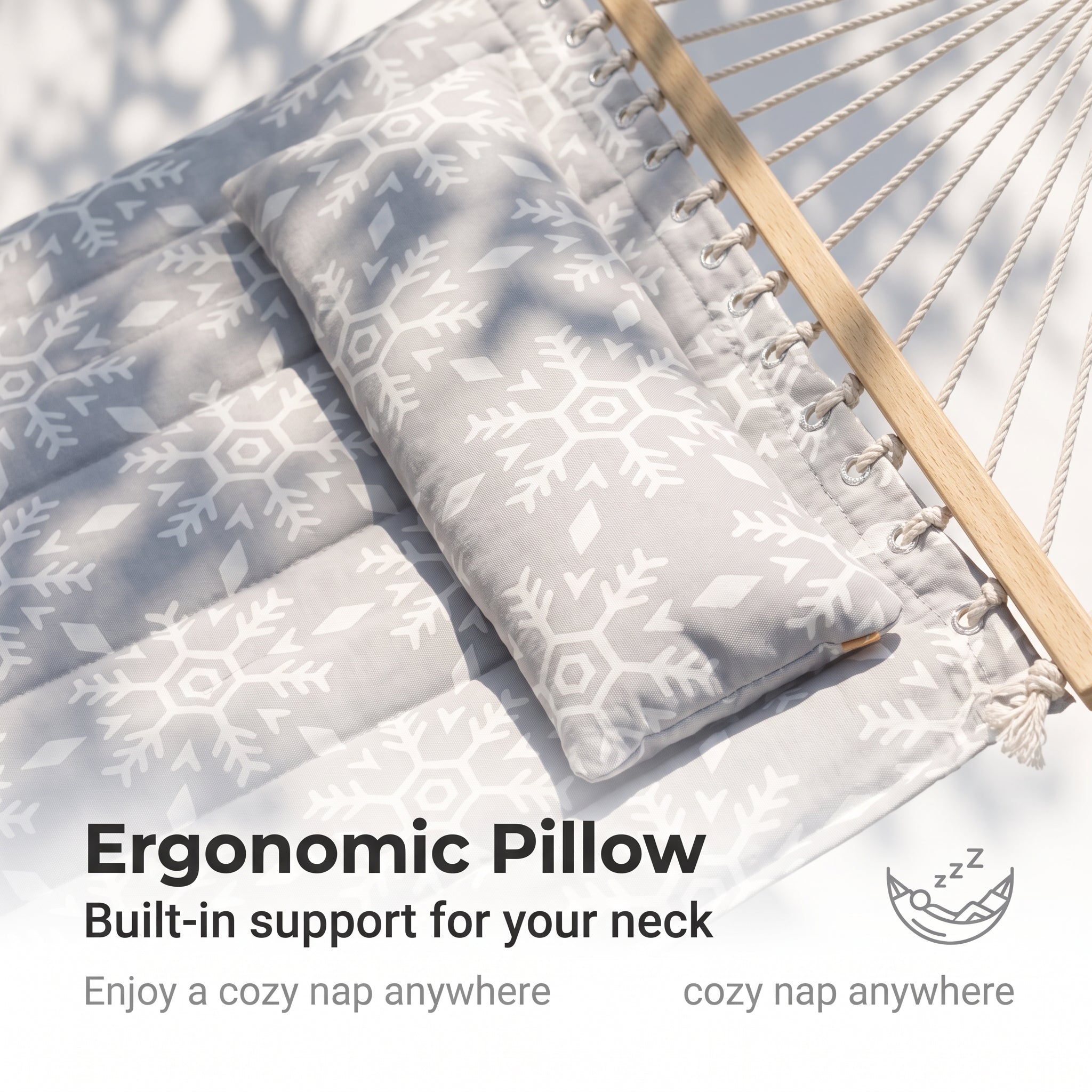 Extra Wide Double Quilted Hammock - Heavy Duty Outdoor Hammock for Two