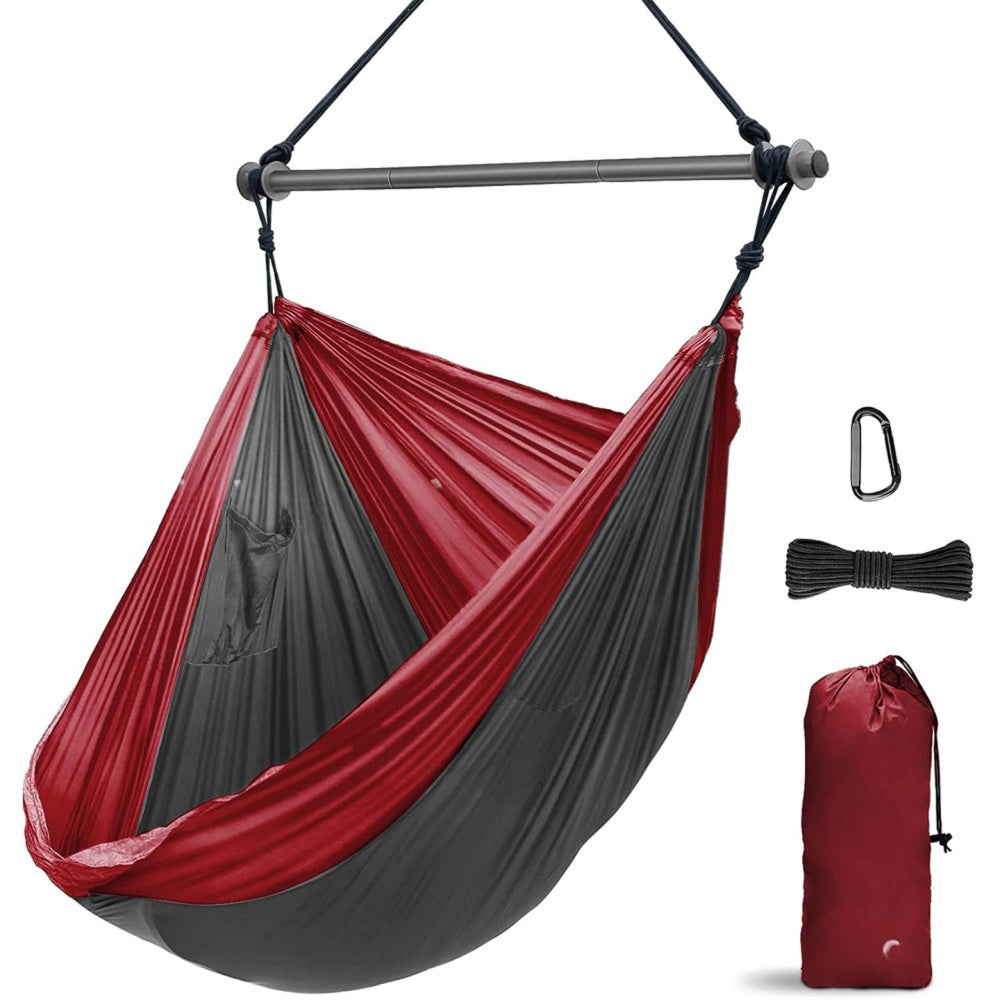 Portable Outdoor Camping Swing Chair with Carbon Steel Frame - Anti-Slip Balance System
