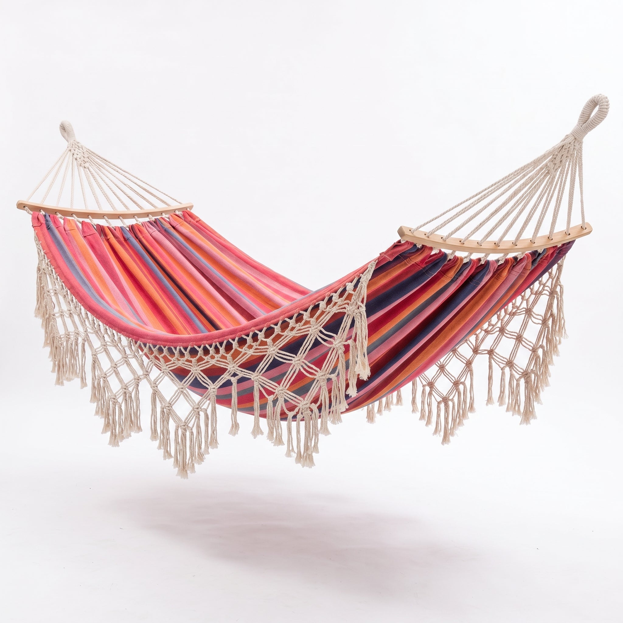 Bohemian Tassel Hanging Hammock Outdoor Anti-tipping Thickened Canvas Leisure Swing