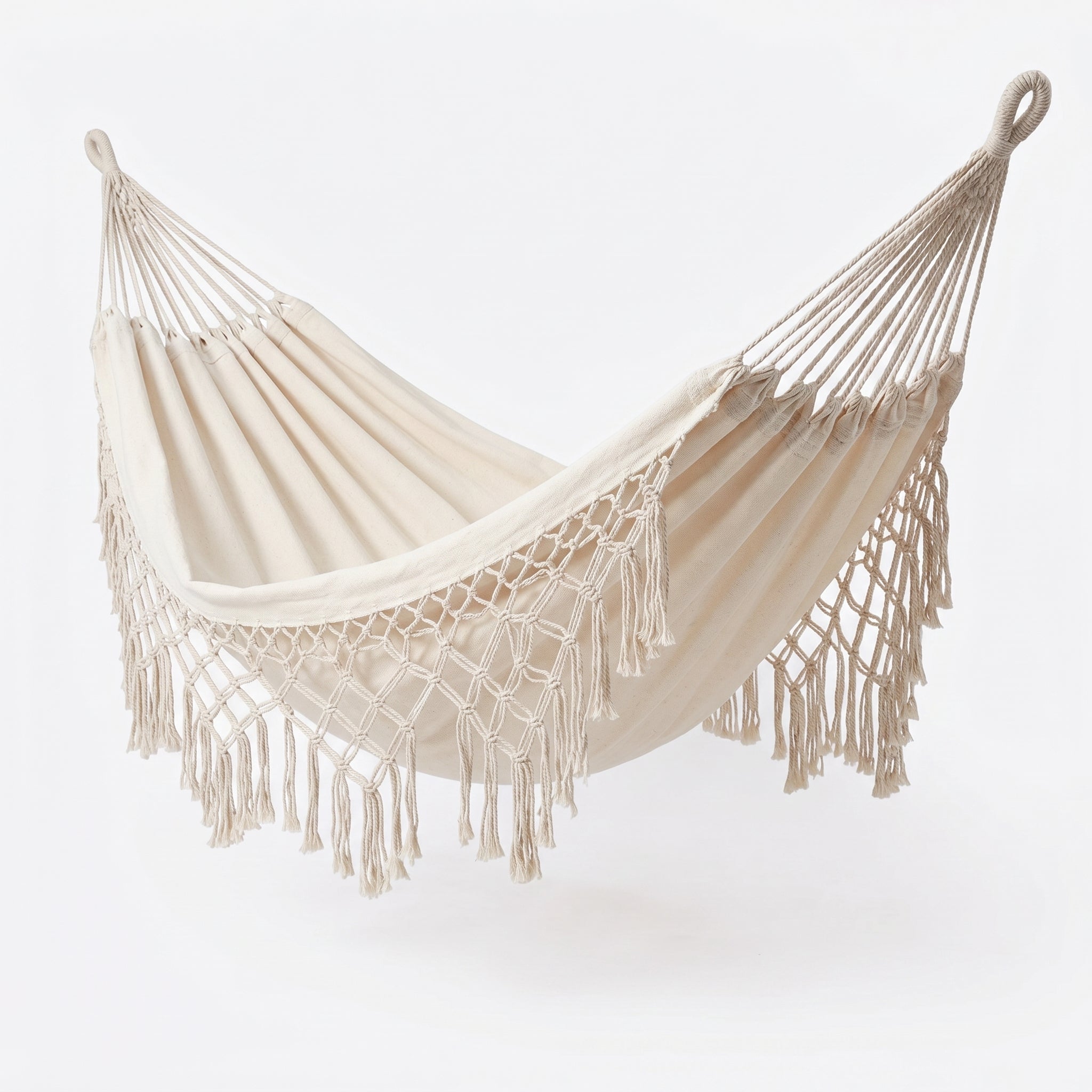 Bohemian Tassel Hanging Hammock Outdoor Anti-tipping Thickened Canvas Leisure Swing