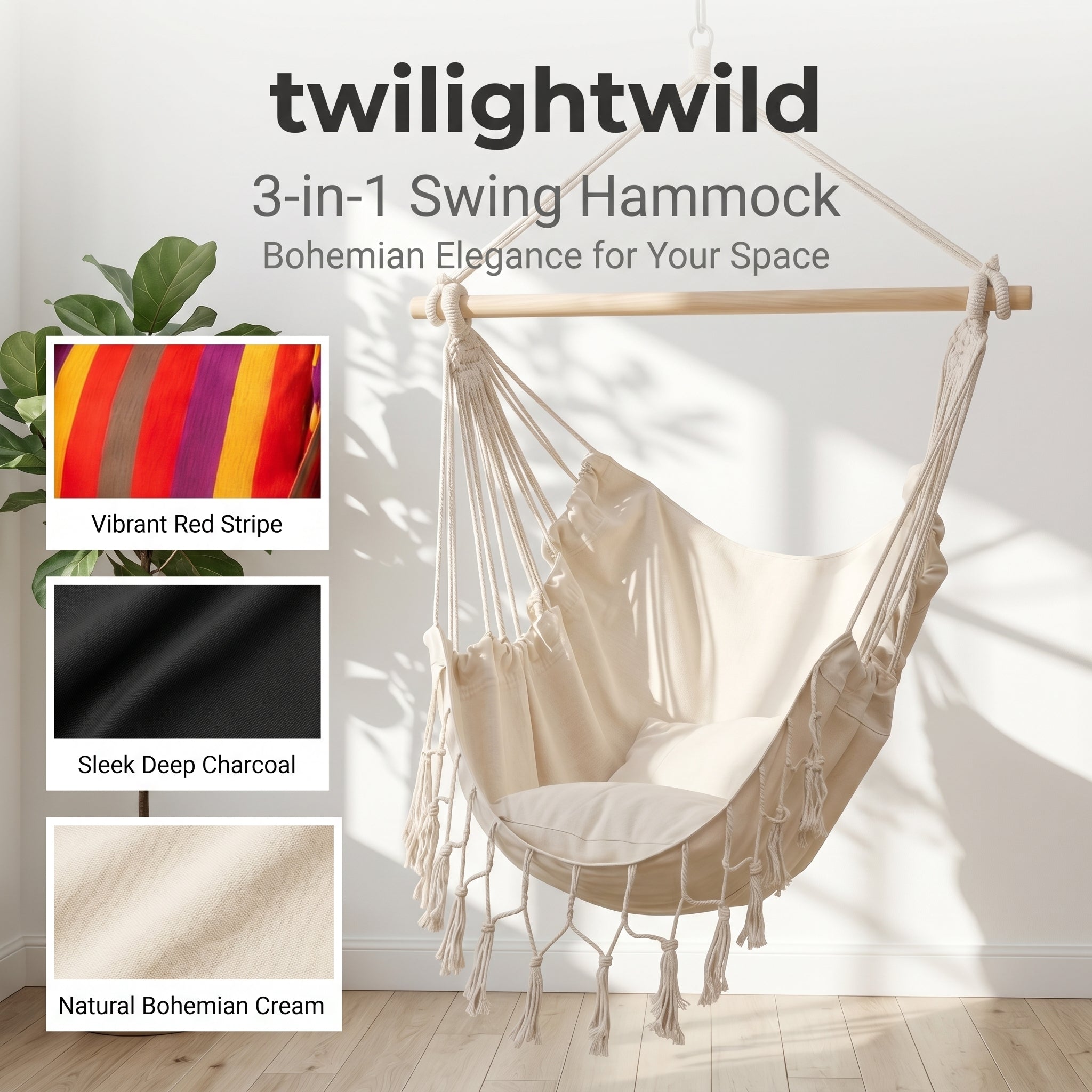 Multipurpose Outdoor Hanging Chair with Cushion
