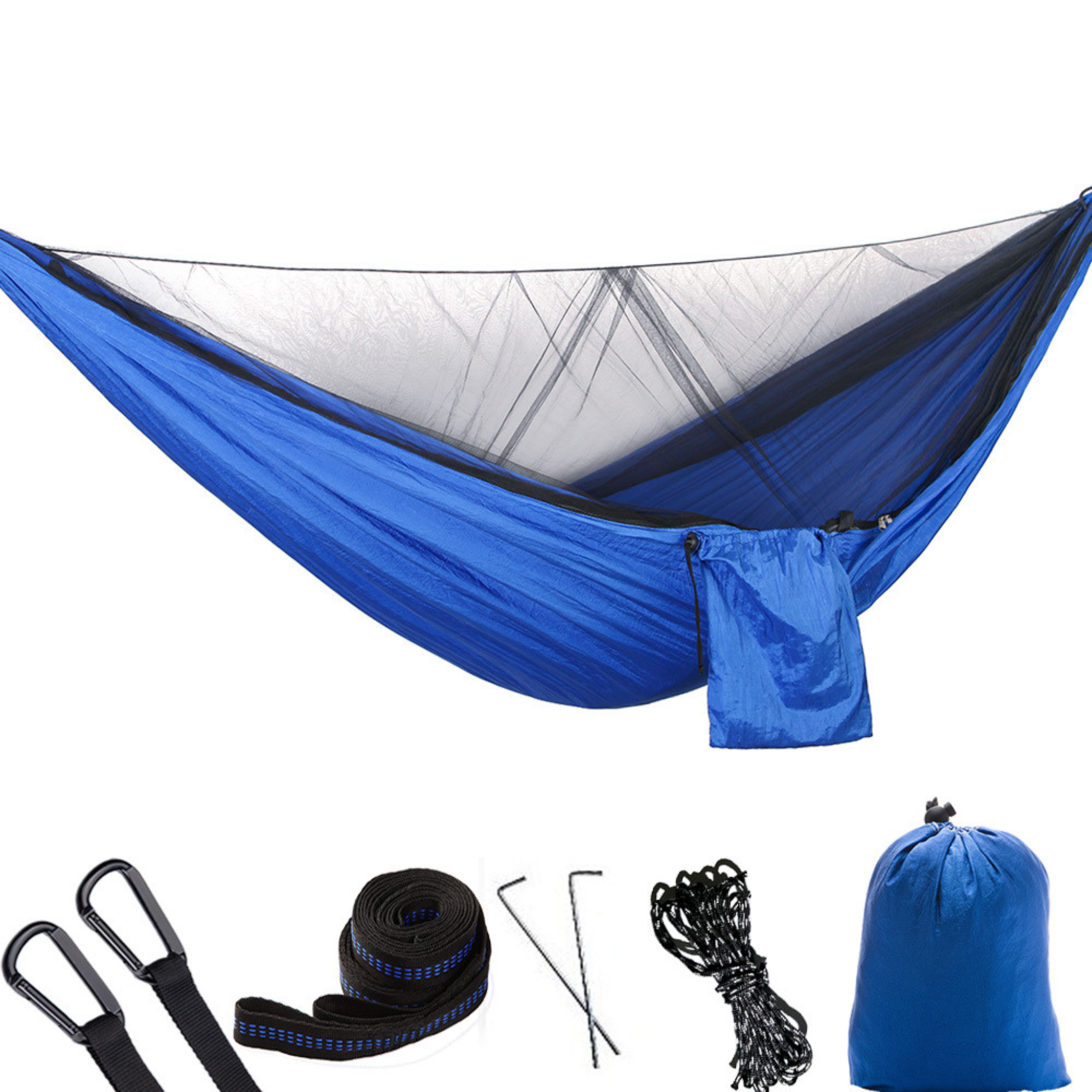 Quick-Deploy Outdoor Anti-Mosquito Hammock with Built-in Net