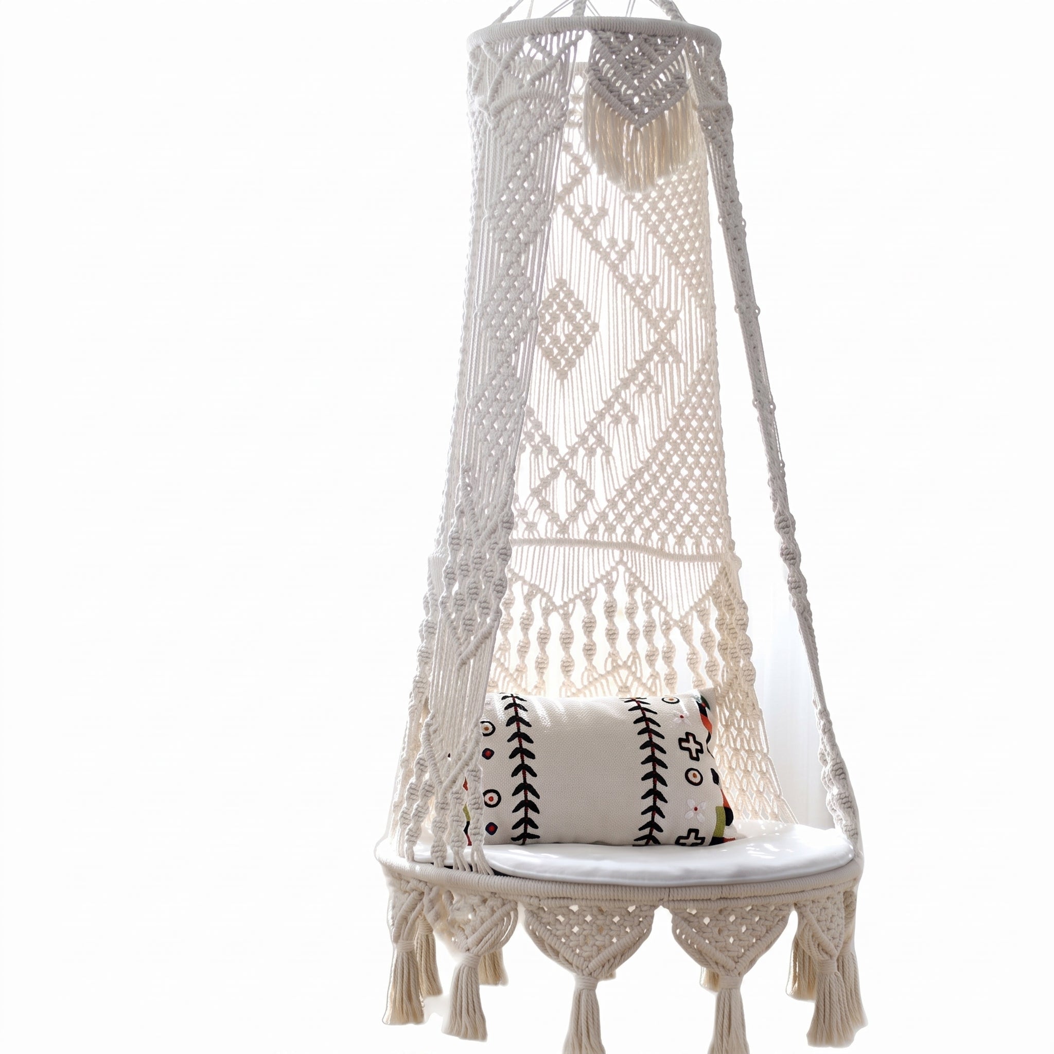 Bohemian Style Woven Folding Hanging Basket -A3