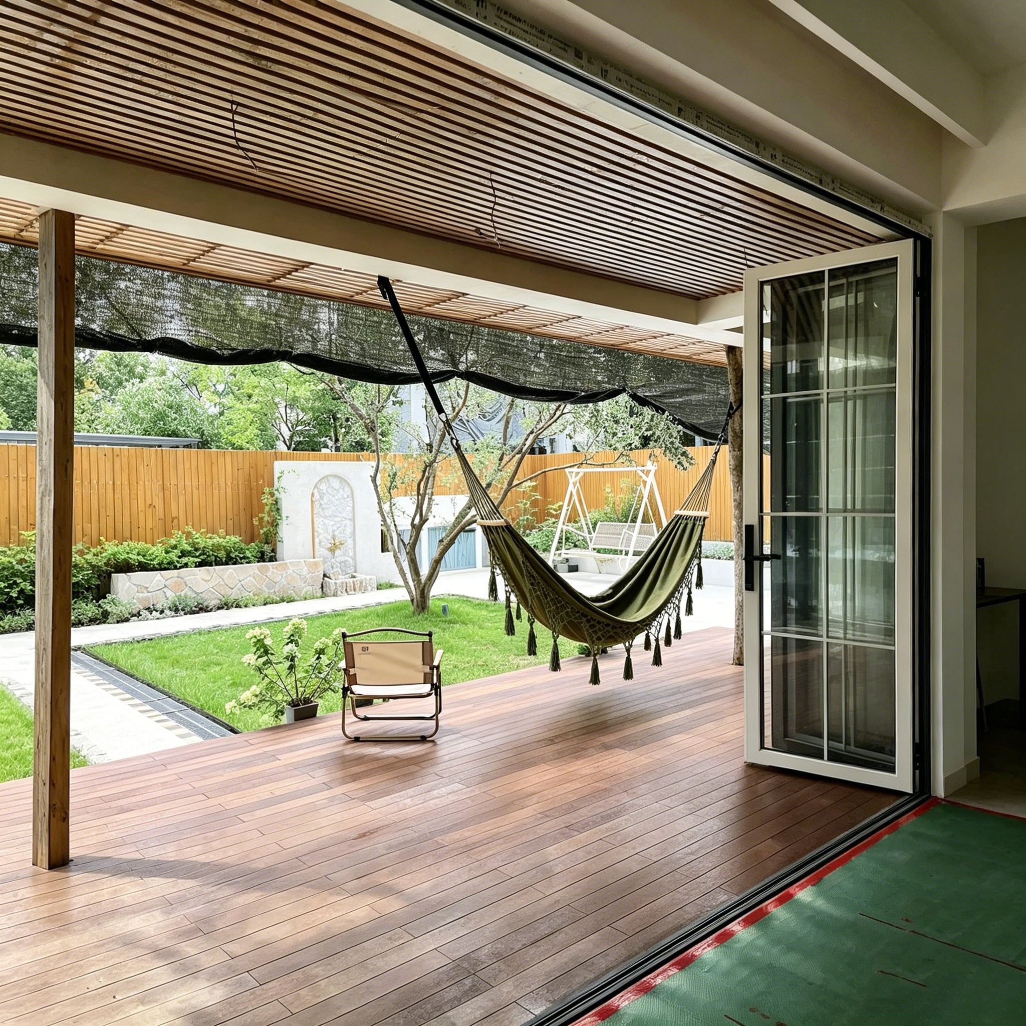 Anti-Roll Canvas Fringe Hammock