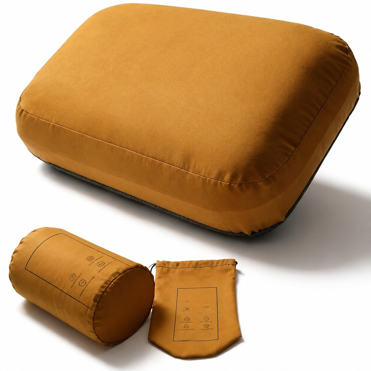 Thick Camping Travel Memory Foam Pillow Compressible Ultralight