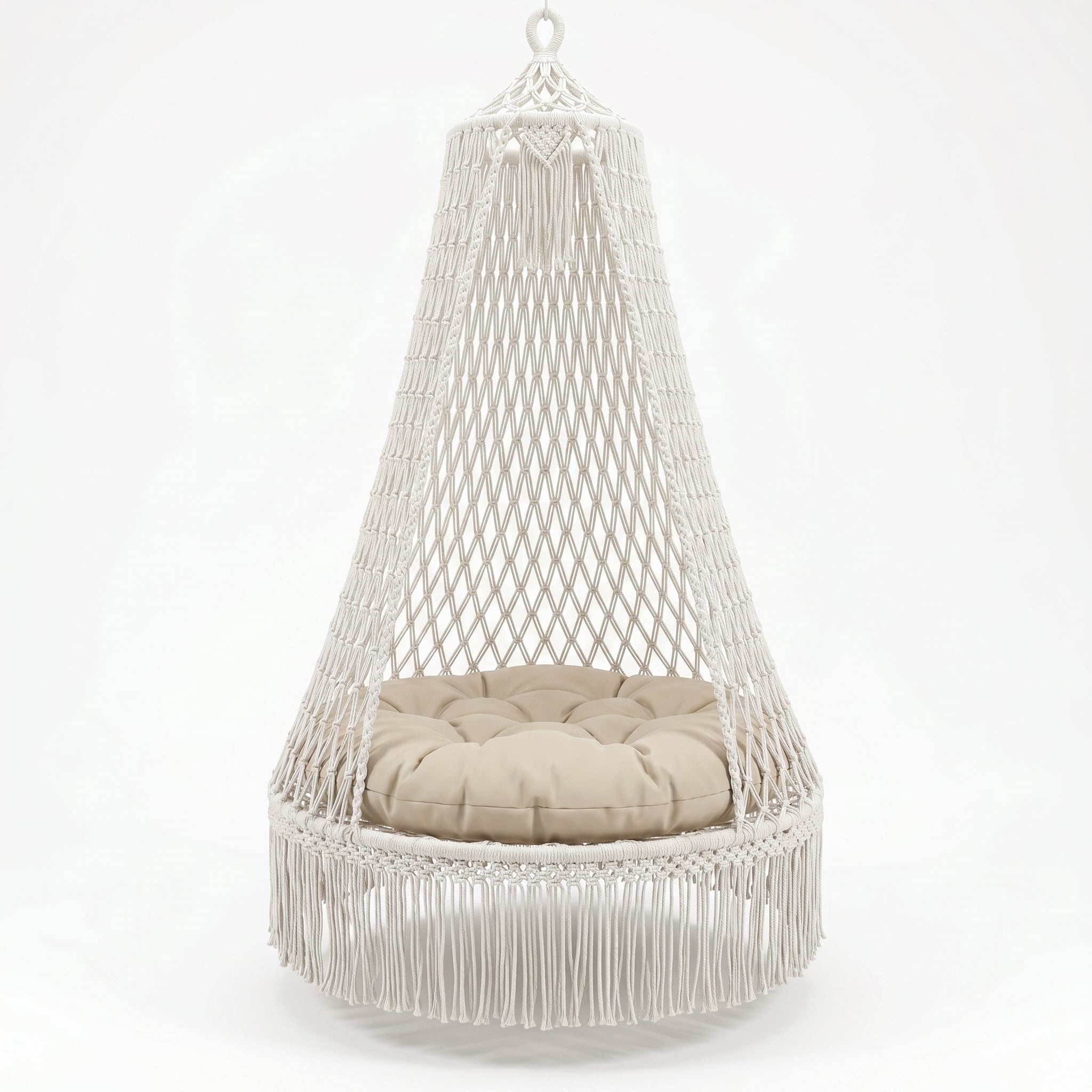 Hand-woven Bohemian patio swing outdoor hanging chair