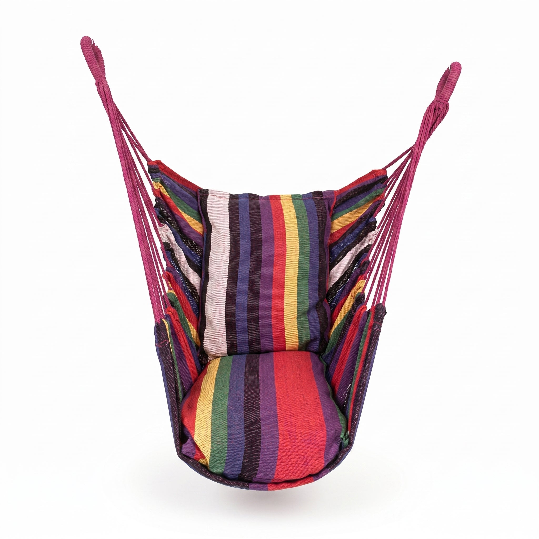 Heavy-Duty Hanging Hammock Chair with Cushions – Portable Canvas Swing Seat for Indoor & Outdoor Relaxation