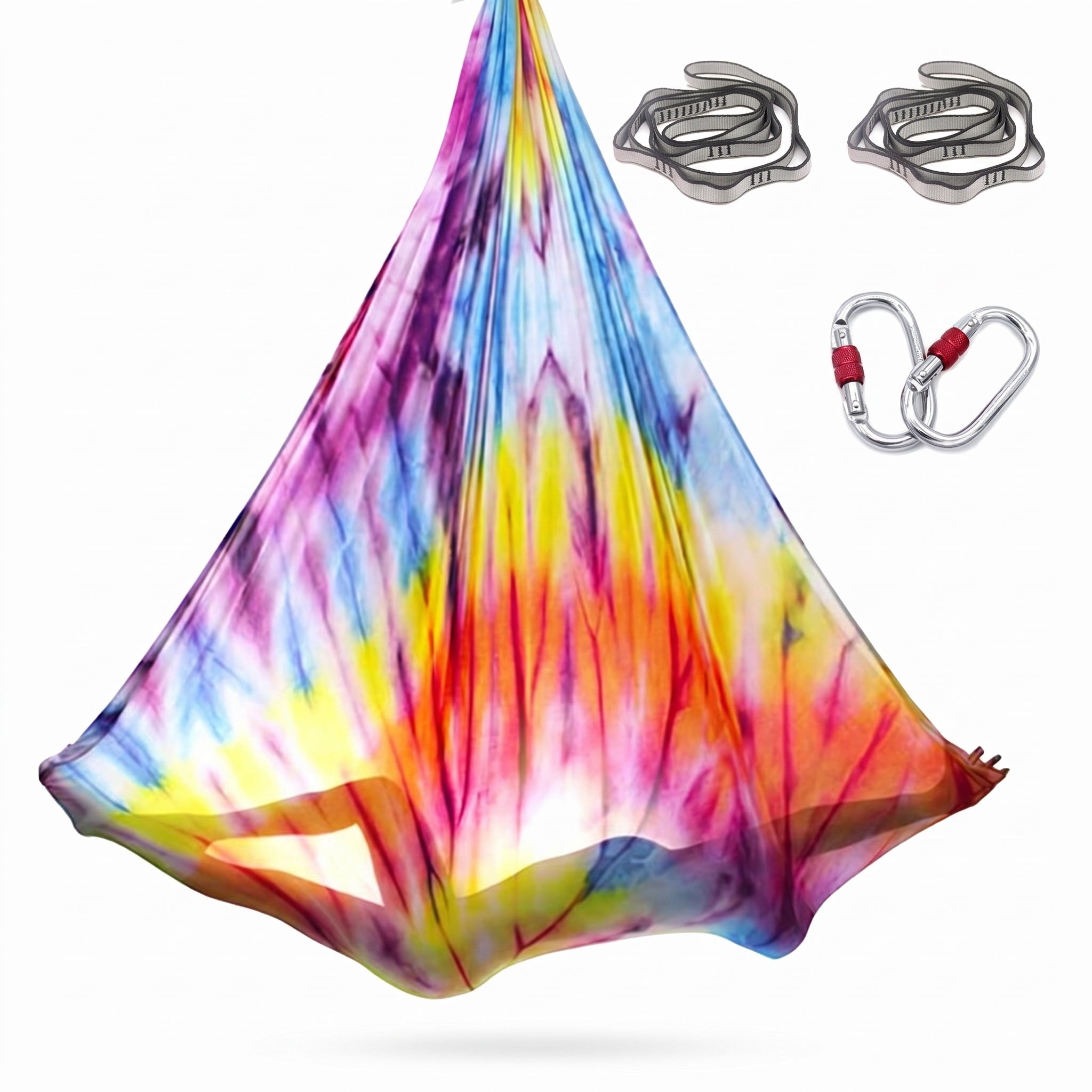 Aerial Yoga Hammock Set Durable 40D Nylon Fabric Gradient Color Aerial Yoga Swing Set