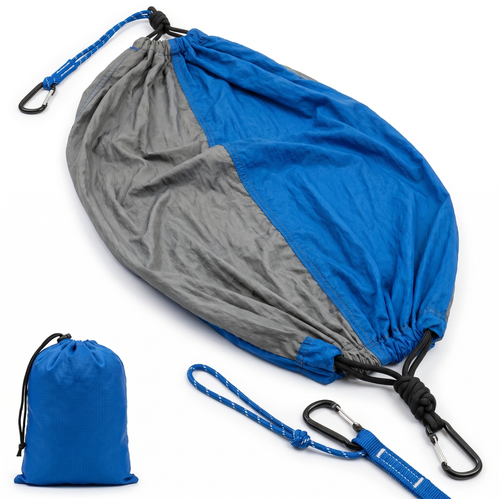 Portable Nylon Camping Hammock - Single/Double Seat, 300kg Capacity