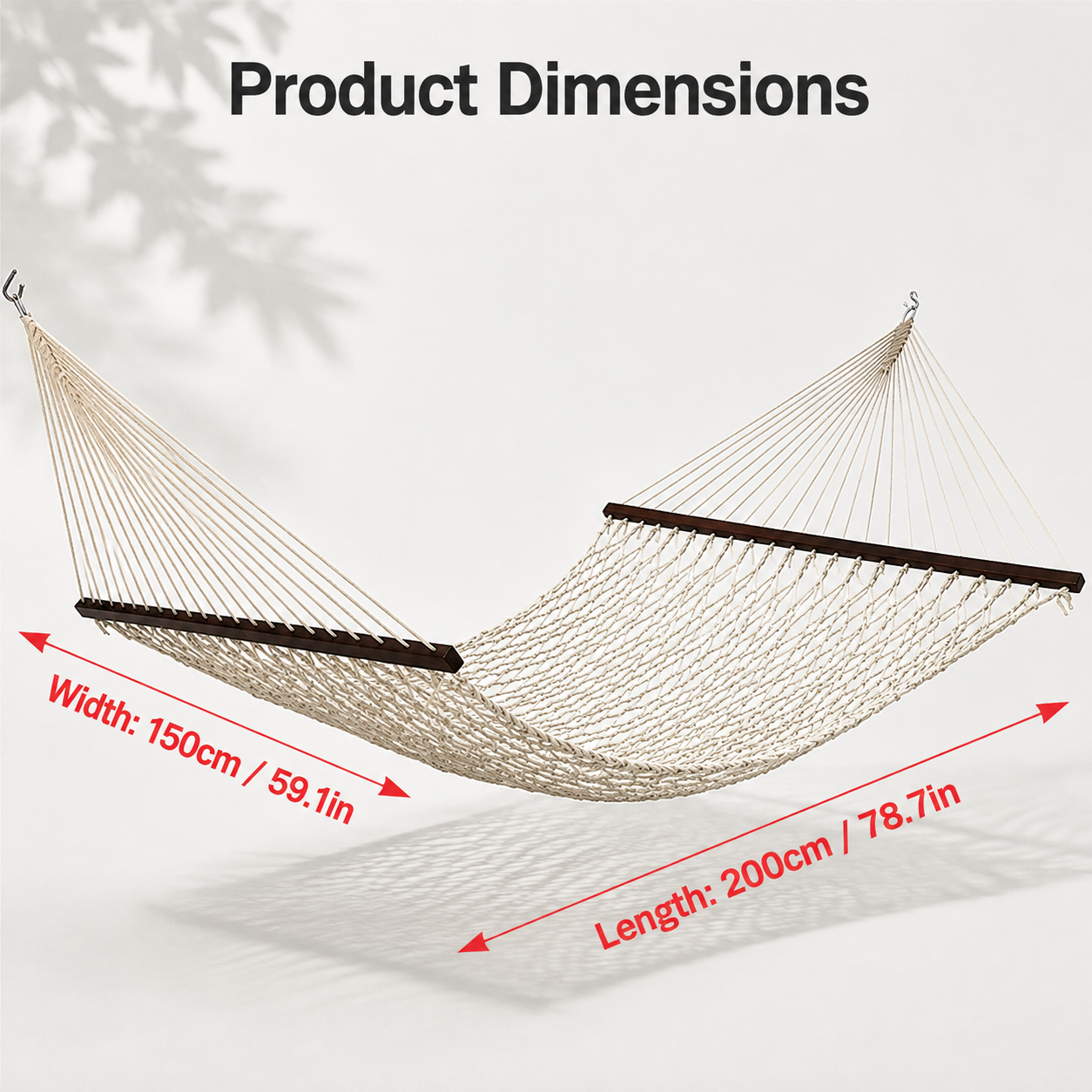 Outdoor Camping Hammock Nylon Rope Anti-tipping Double-person -H36
