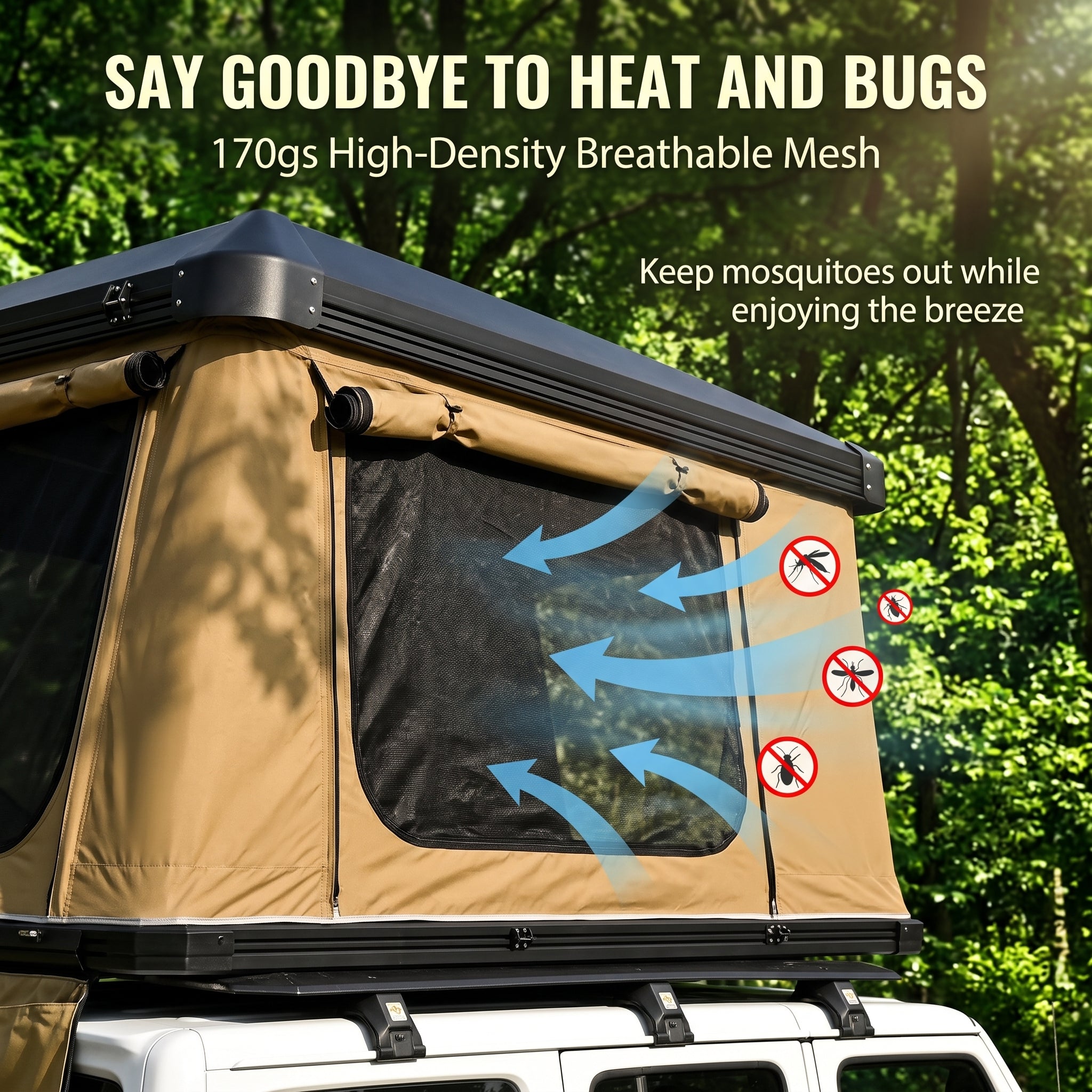 30-second Quick-opening Hard-shell Outdoor Roof Top Tent