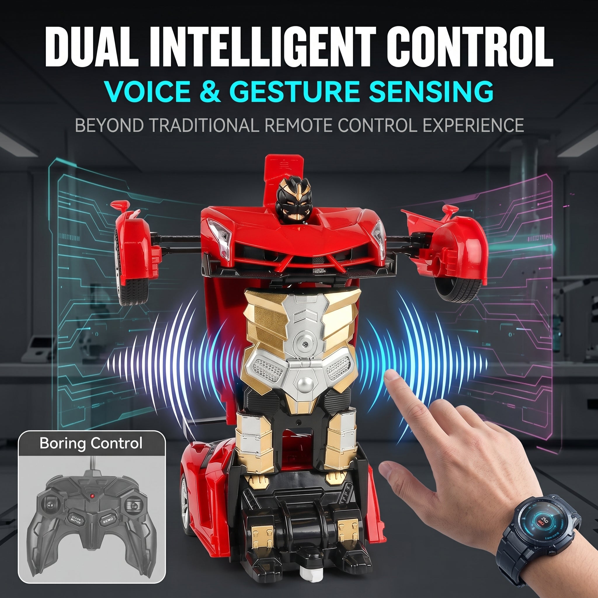 2.4G One-Click Remote Control Transforming Car