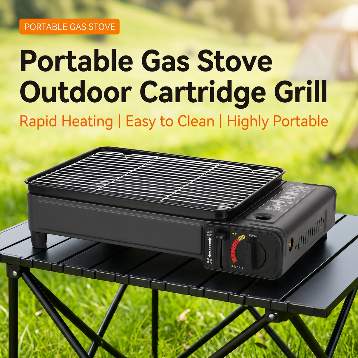 Portable Gas Stove Outdoor Cartridge Grill - B7