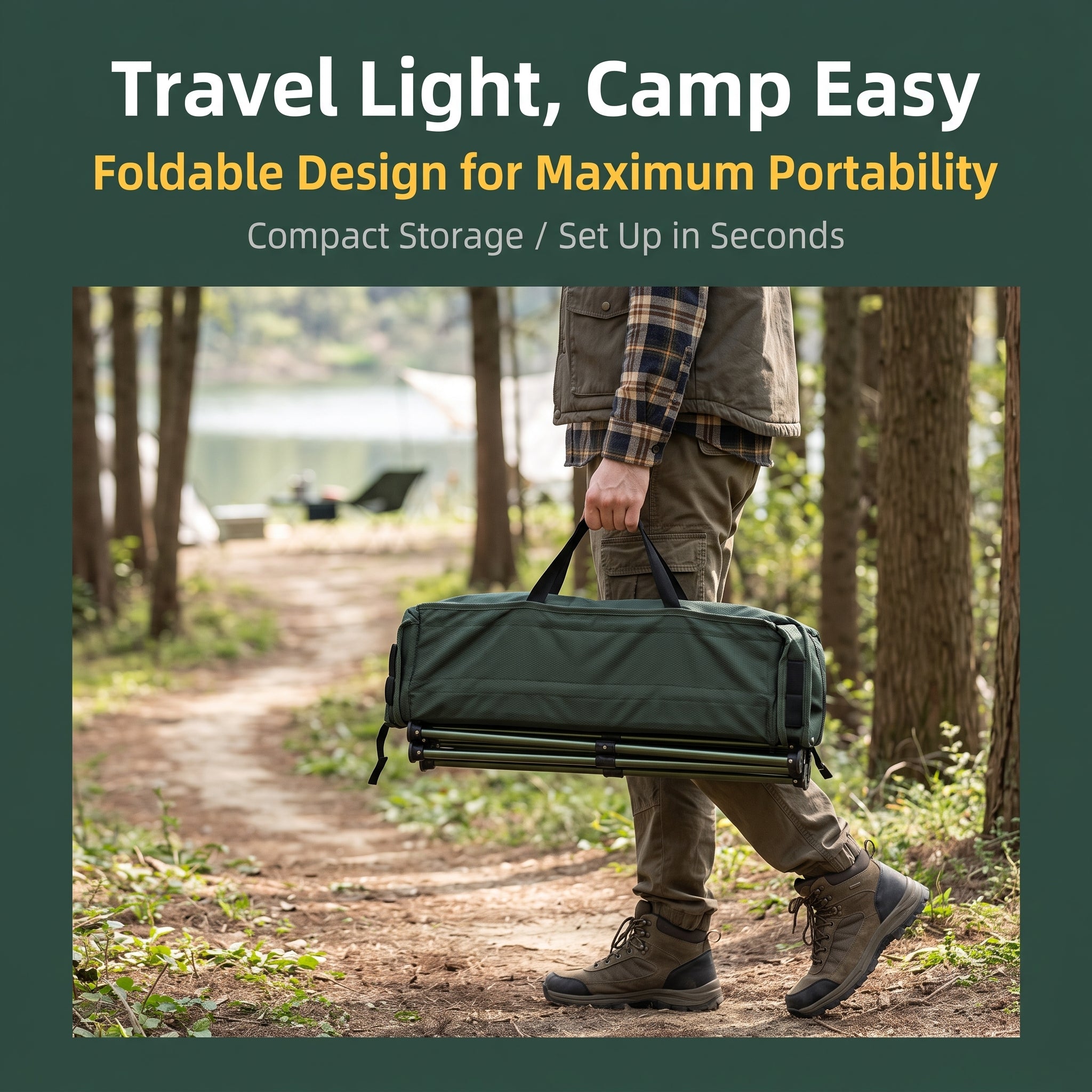 Outdoor Camping Portable Folding Table and Chair Set