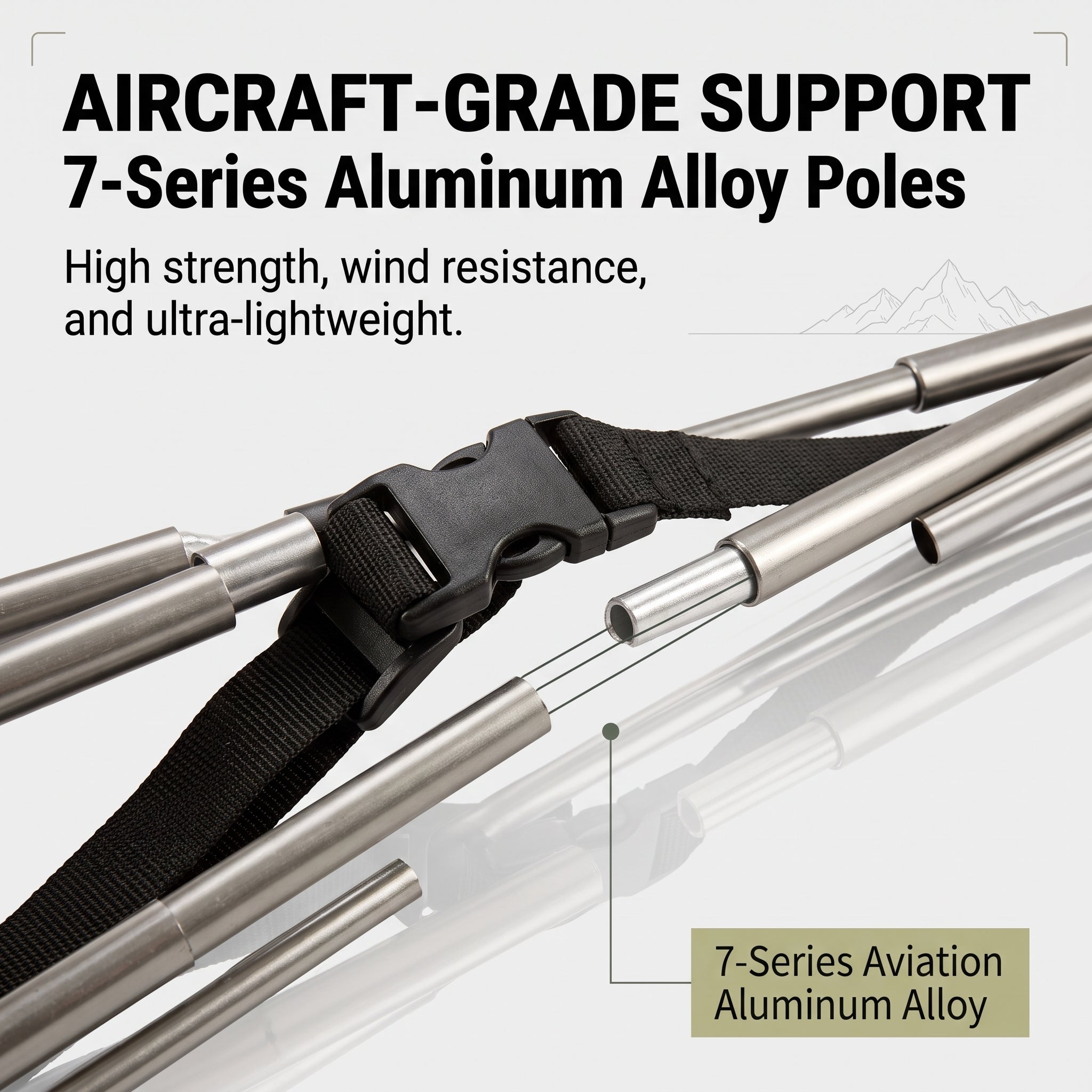 Ultralight Aluminum Pole Camping Tent 1-2 Person Waterproof for Hiking & Mountaineering