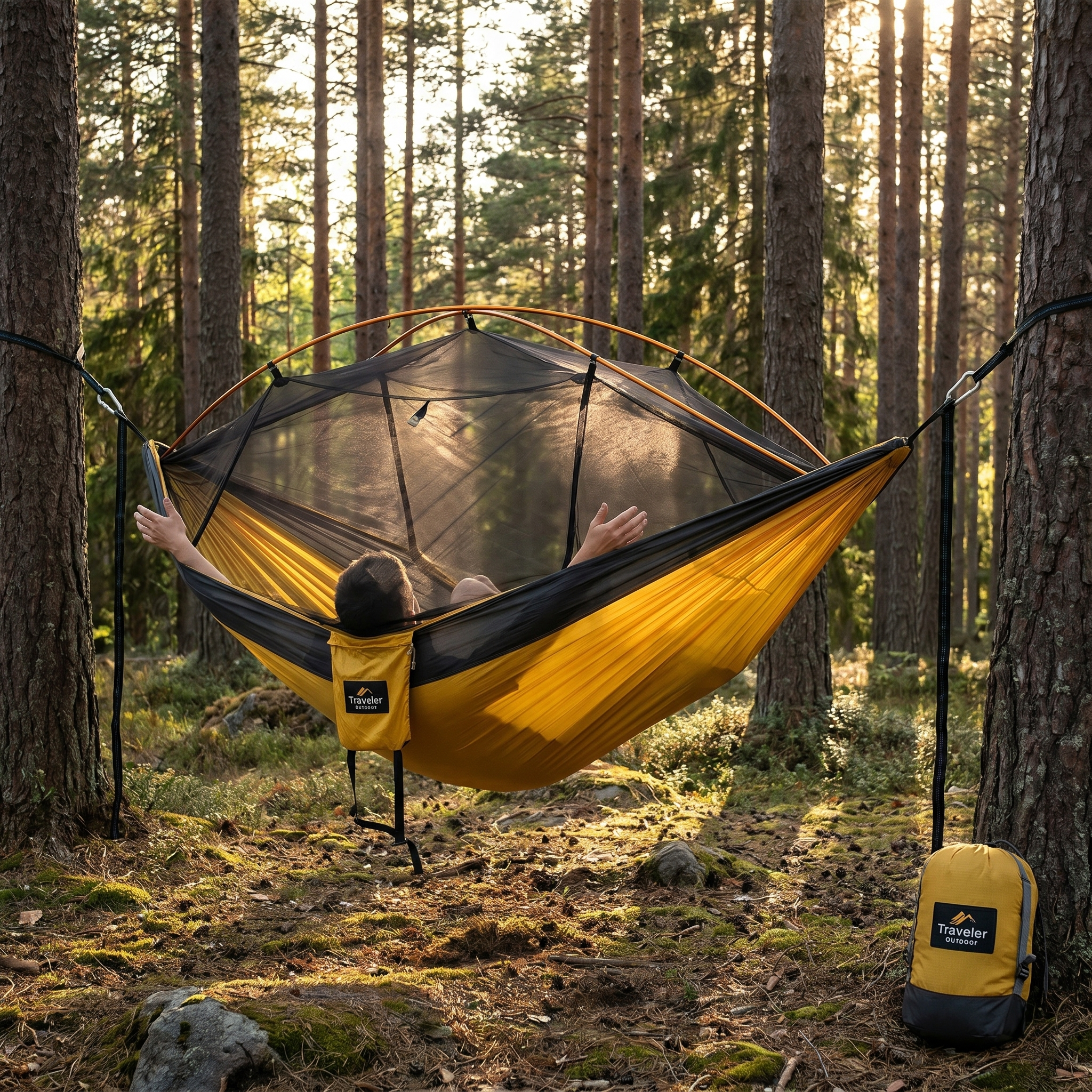 Camping Hammock Tent with Mosquito Net – Lightweight Portable Shelter for Hiking & Backpacking