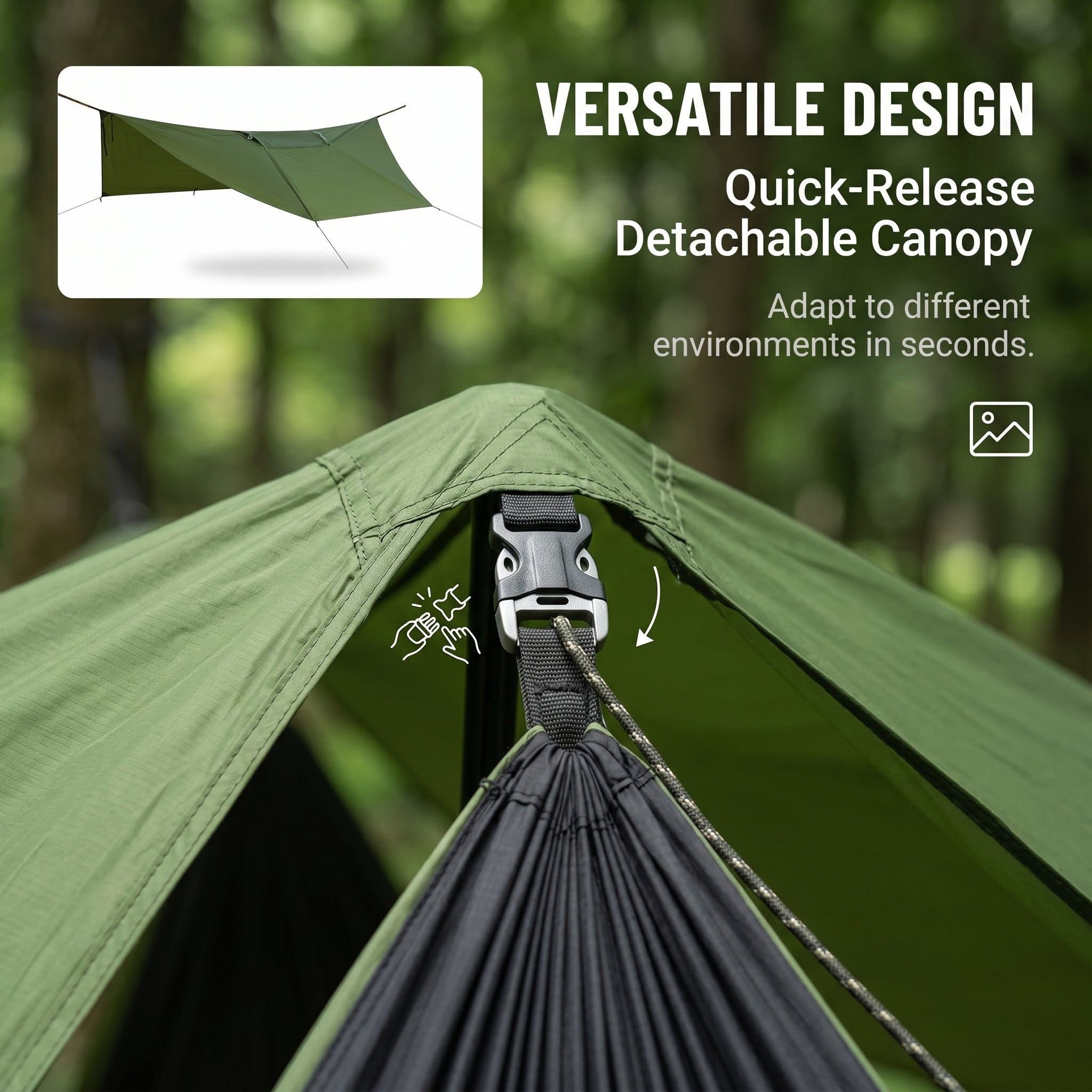 Portable Cloud Shadow Hammock Tent - Spacious Waterproof Camping Hammock