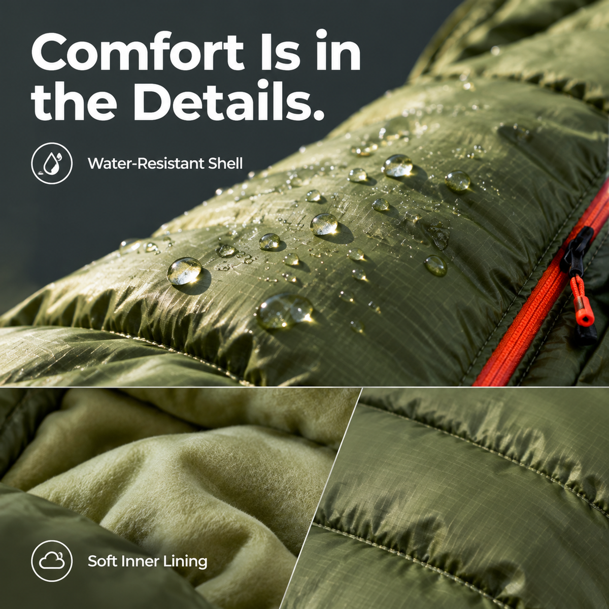 Cold Weather Mummy Down Sleeping Bag for Outdoor Camping -S18