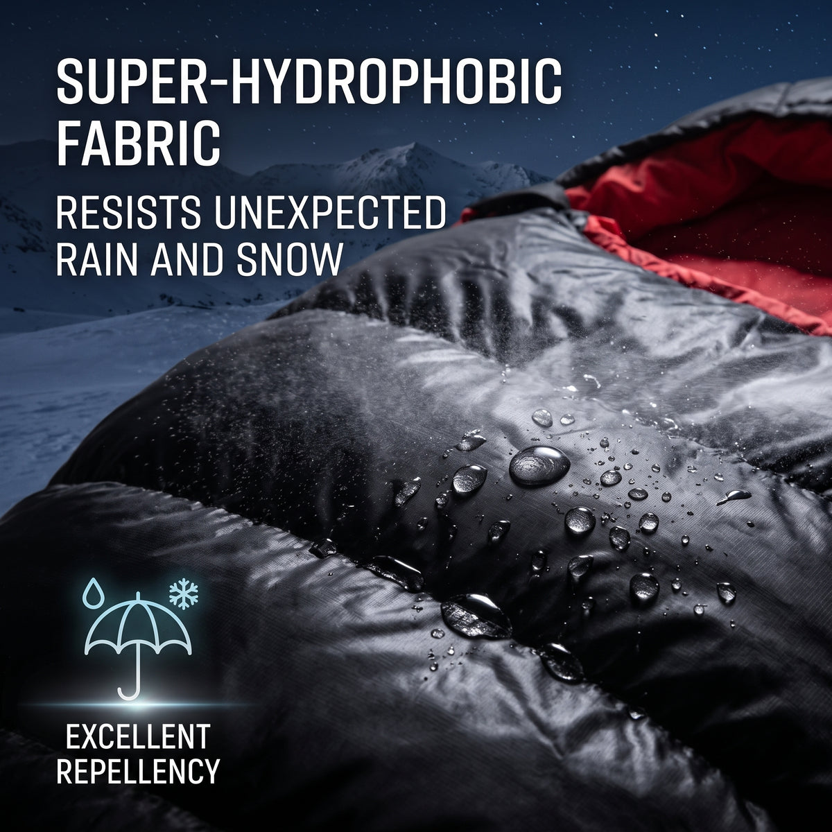 Lightweight Goose Down Mummy Sleeping Bag for Hiking & Camping -S19