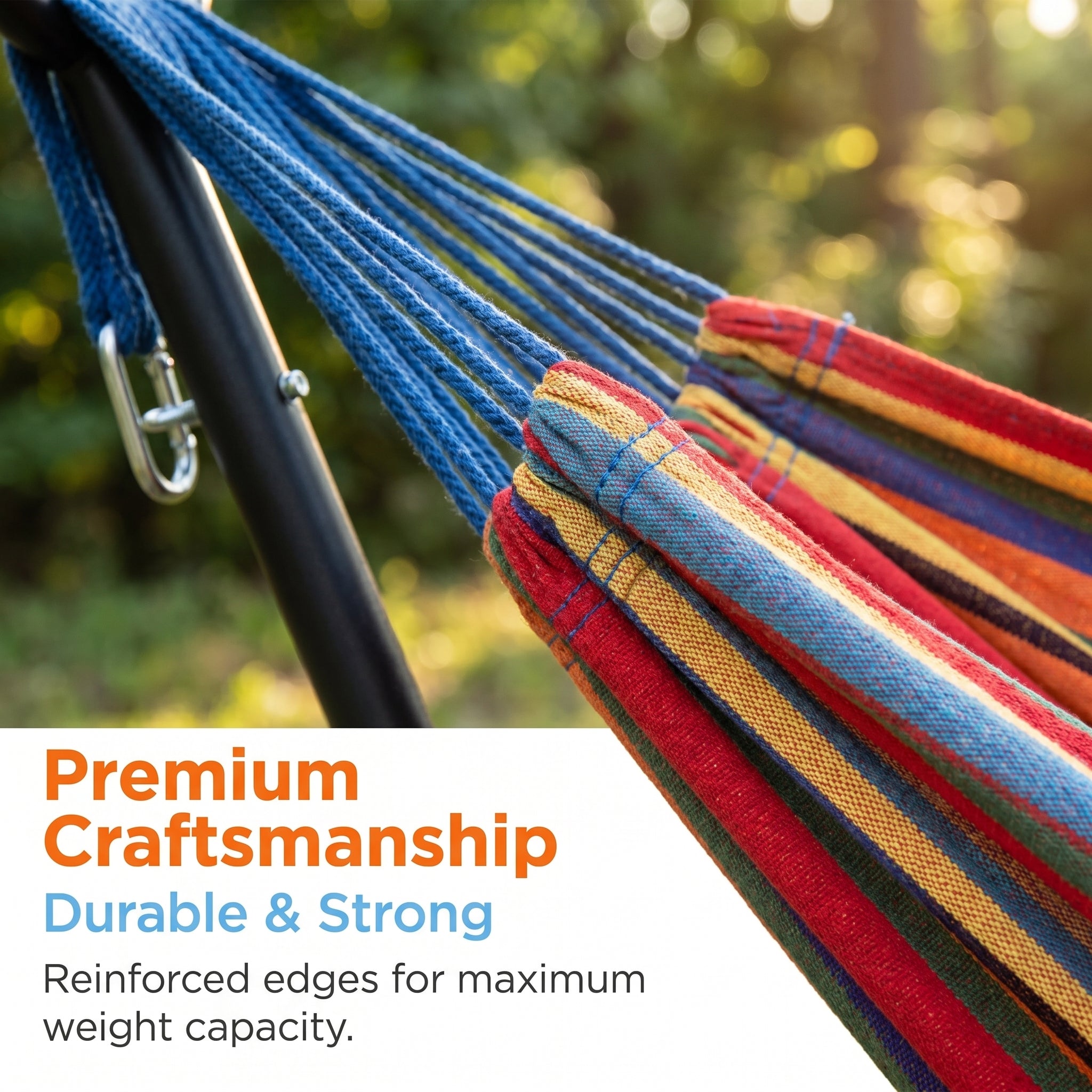Comfortable Fabric Camping Outdoor Indoor Patio Backyard Hammock