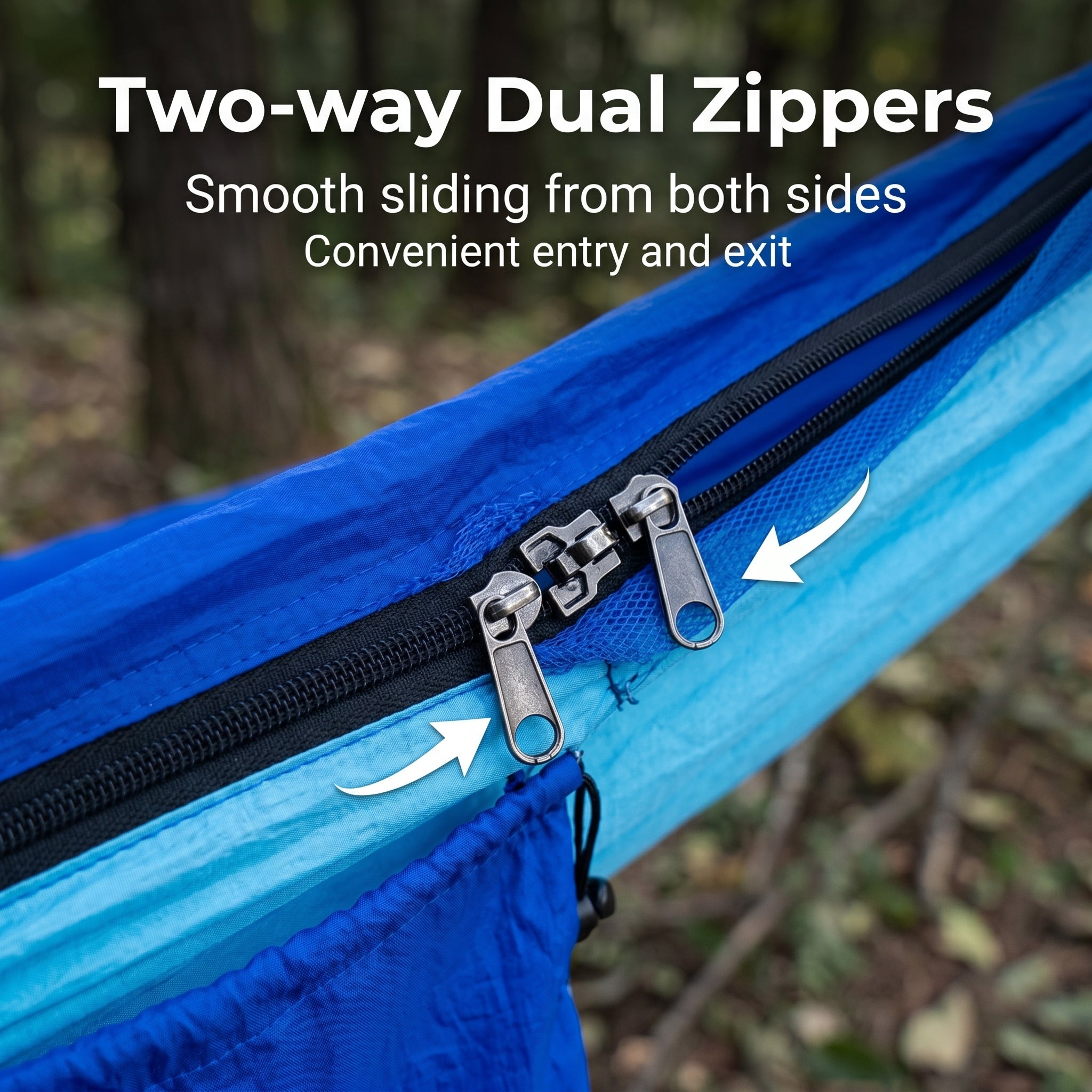 Auto-Open Parachute Hammock with Poles & Mosquito Net – Portable Camping Gear