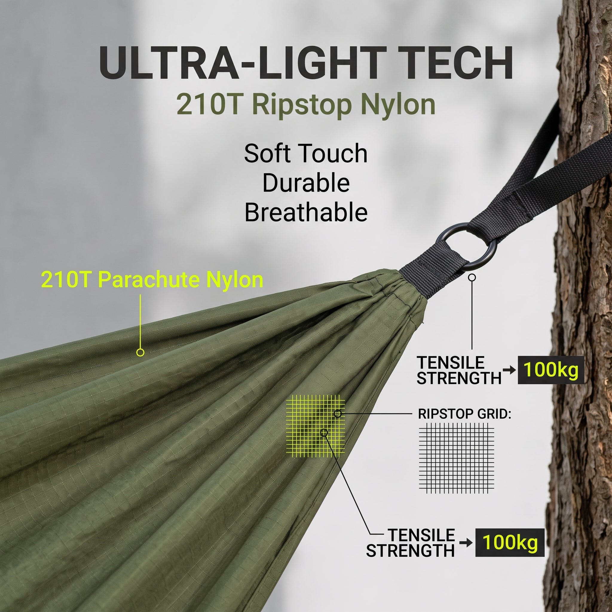 All-in-One Sleep System Camping Hammock Tent with Rain Fly Tarp and Mosquito Net