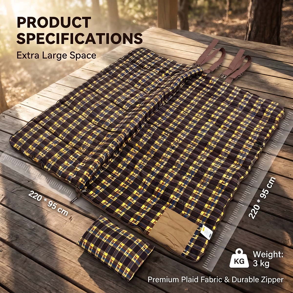 Portable Oxford Canvas Cotton Sleeping Bag for Adult Desert Camping-S9