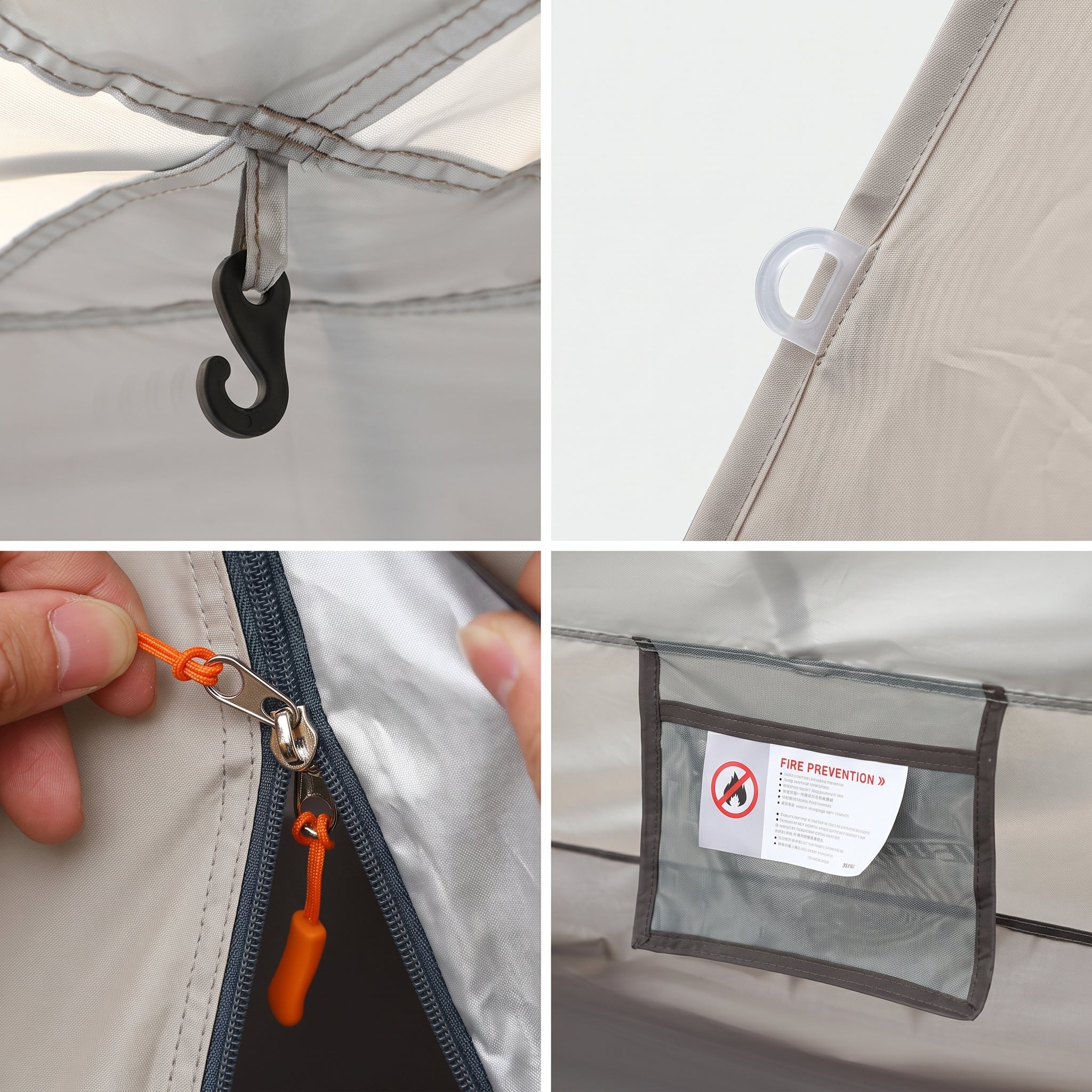 3-5 Person Instant Pop-Up Camping Tent with Large Mesh Windows
