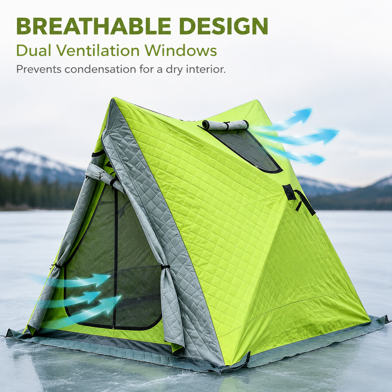 Winter Ice Fishing Tent Windproof Snow House Shelter Camping