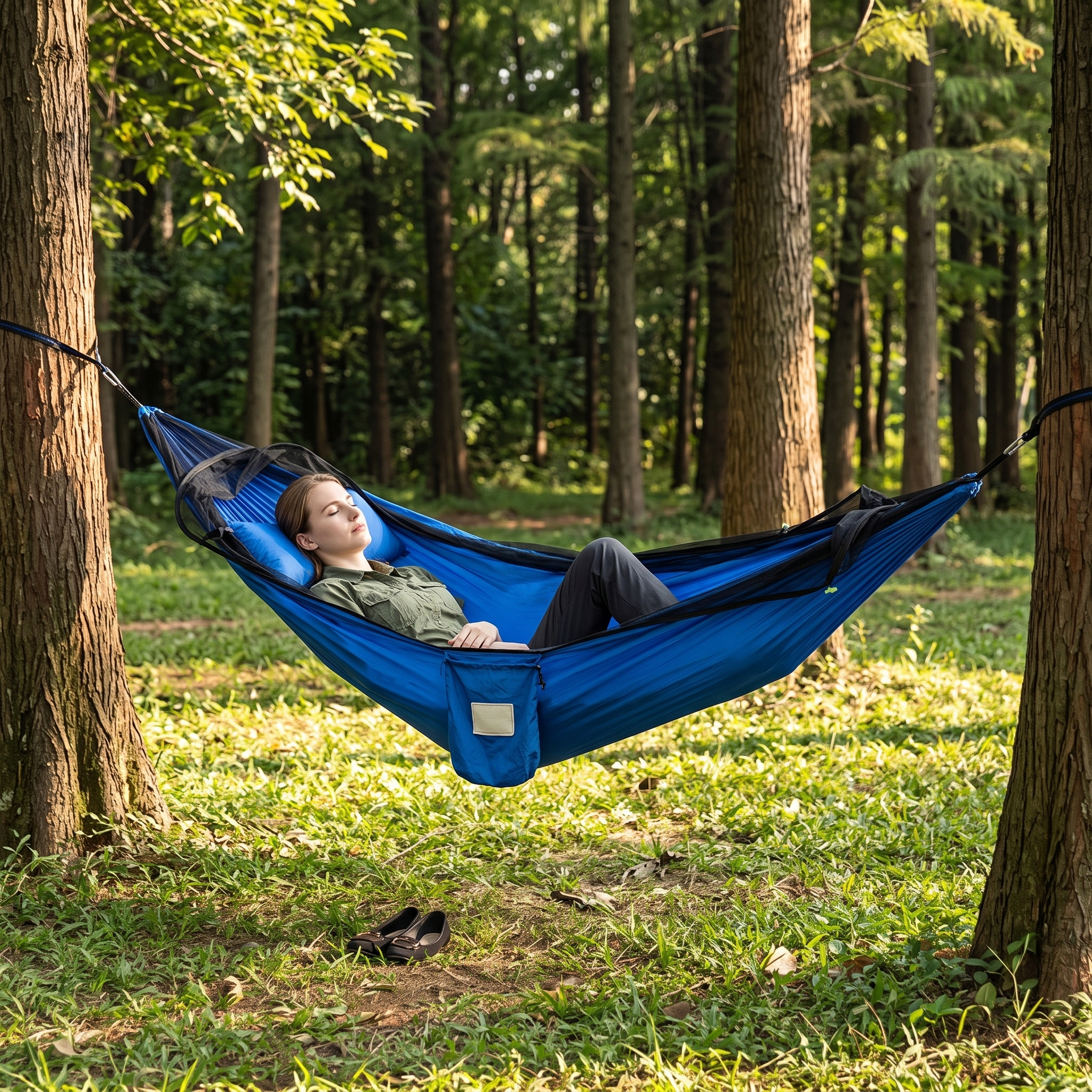 Outdoor Camping Trip Hammock With Mosquito Net