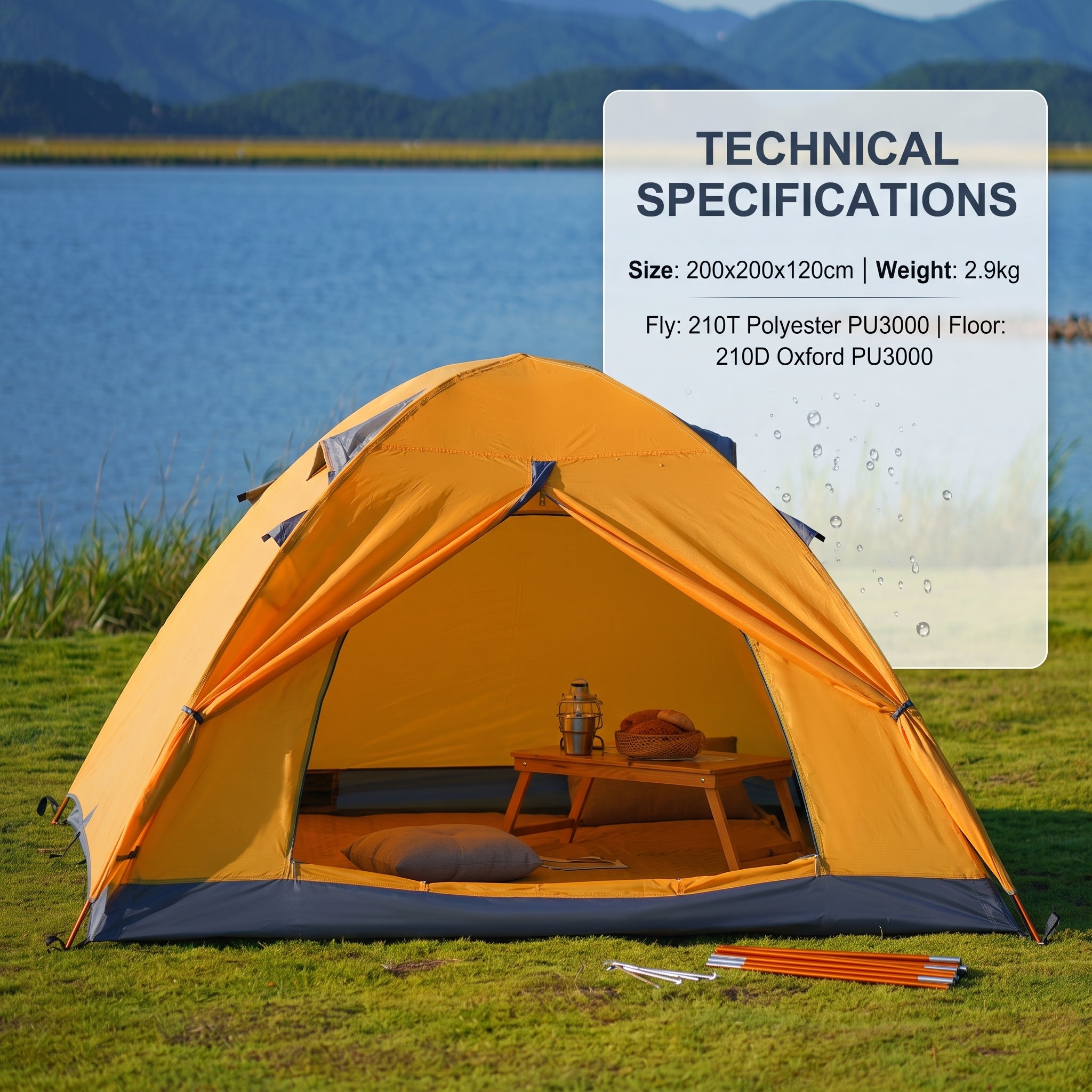Lightweight alpine camping and mountaineering tent