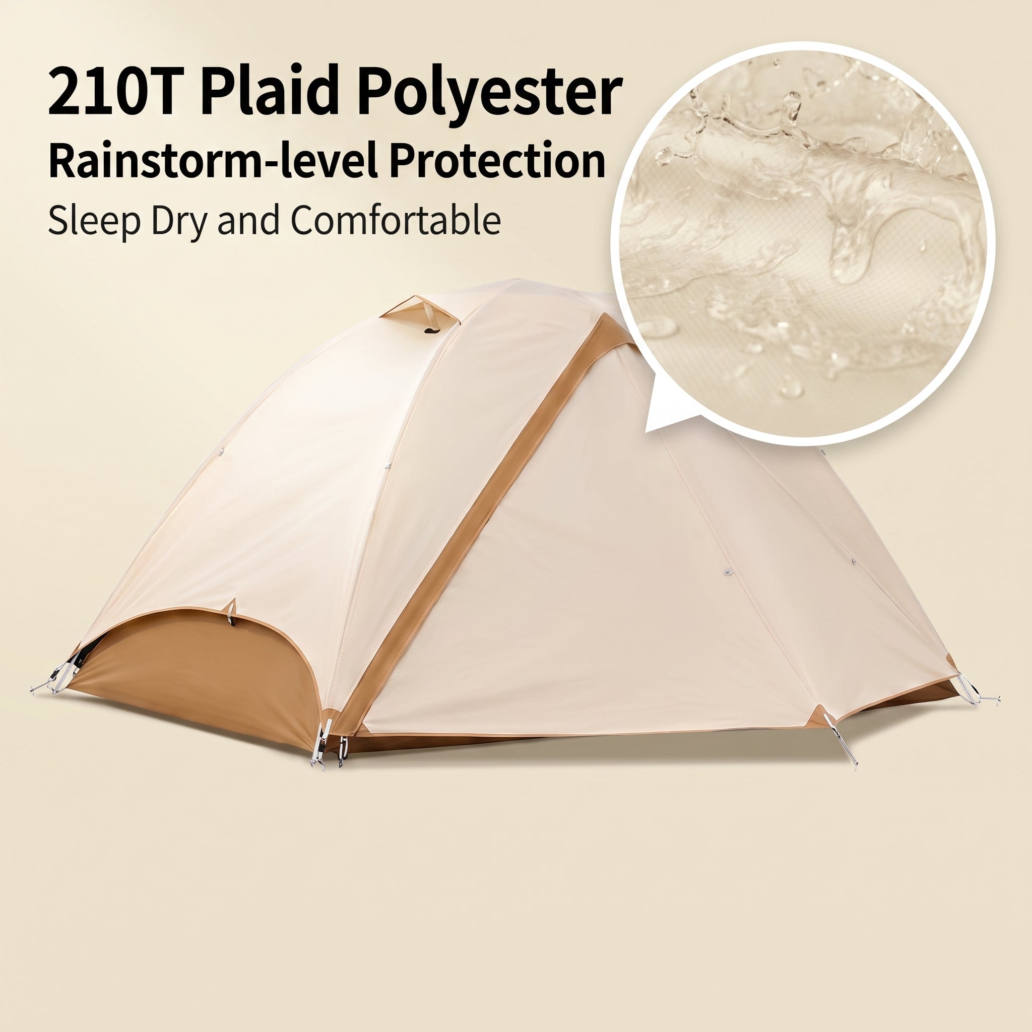 Professional Rainproof & Windproof Camping Tent with 7-Series Aviation Aluminum Poles for Outdoor Hiking
