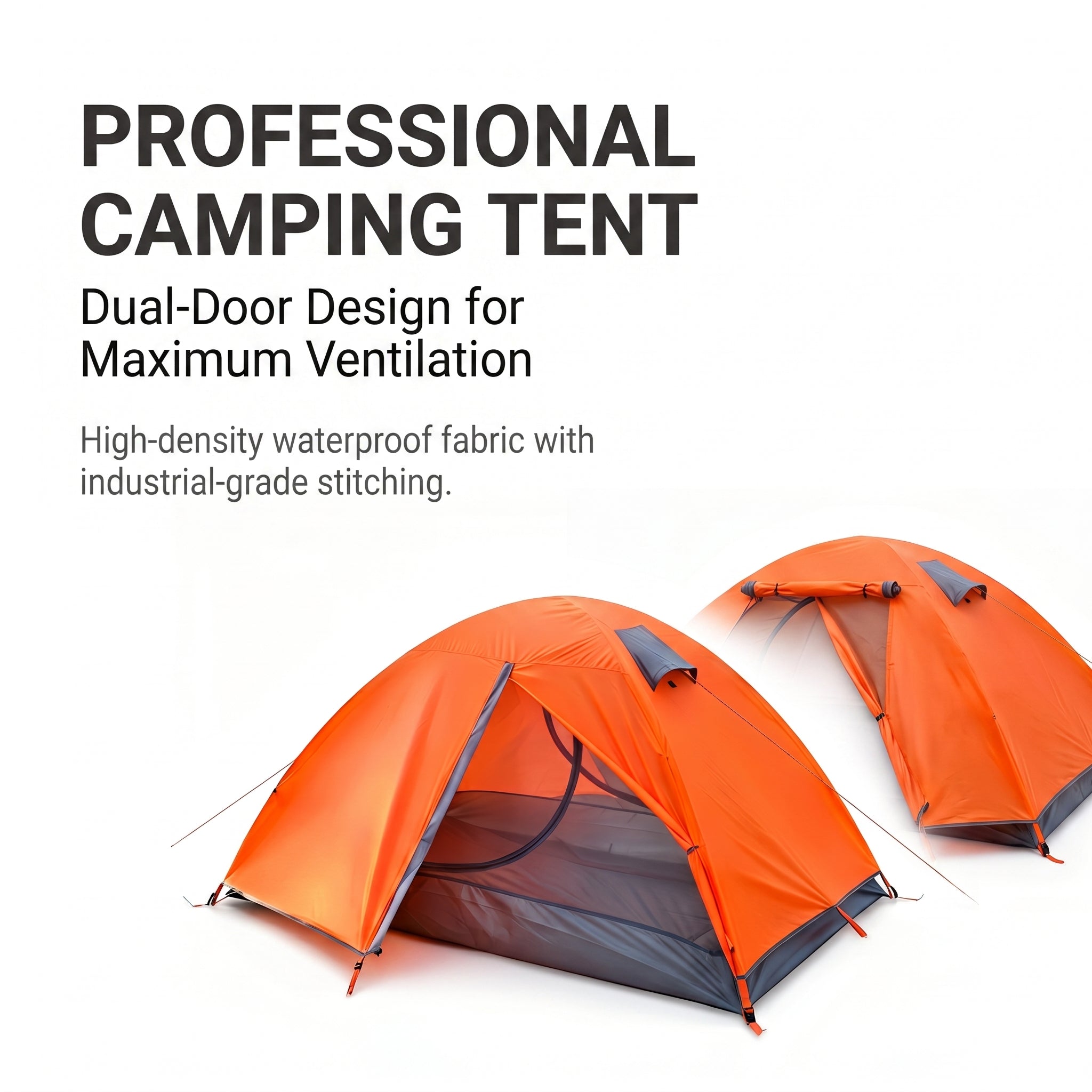 Ultralight 2-Person Double-Wall Camping Tent with Aluminum Poles 4-Season Stormproof Shelter