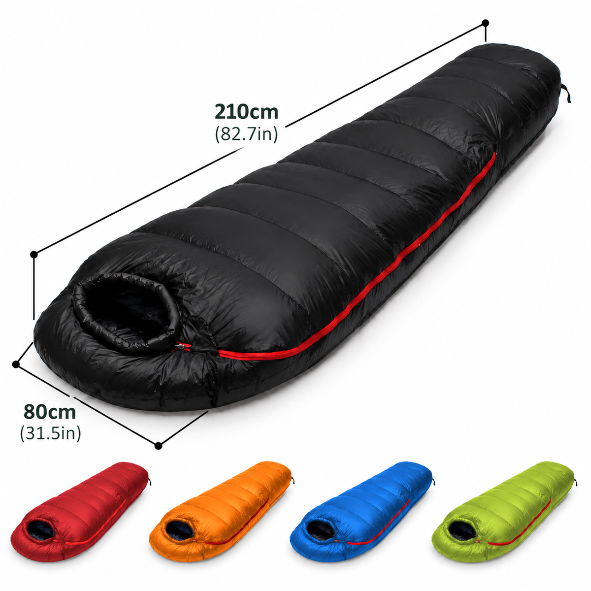 Cold Weather Mummy Down Sleeping Bag for Outdoor Camping -S18