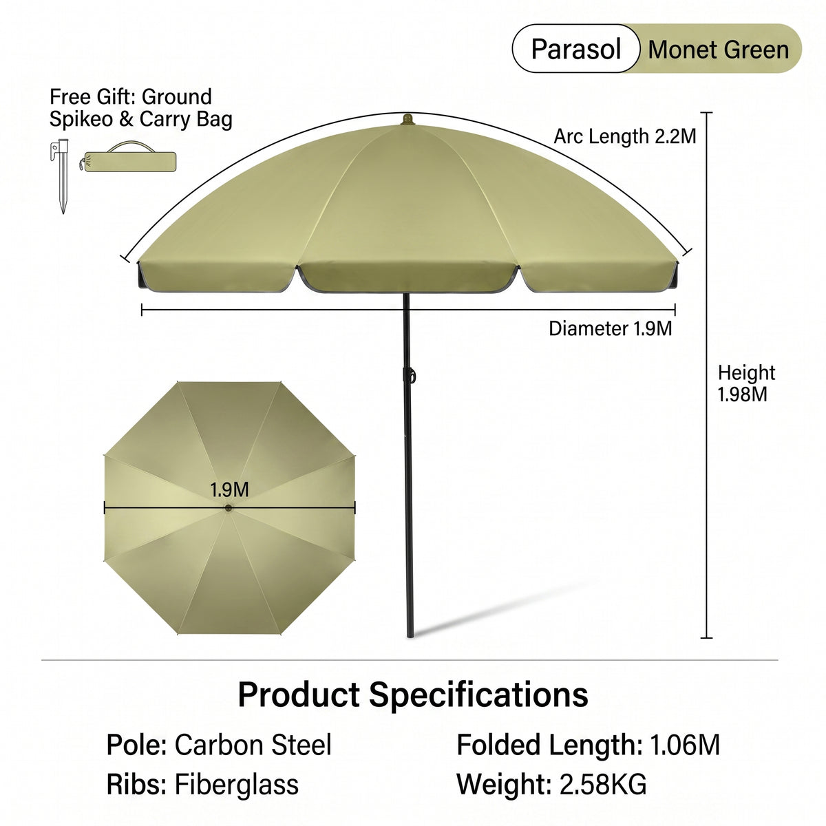 Blackout Dome Camping Umbrella Quick Setup Sun Rain Canopy Shelter